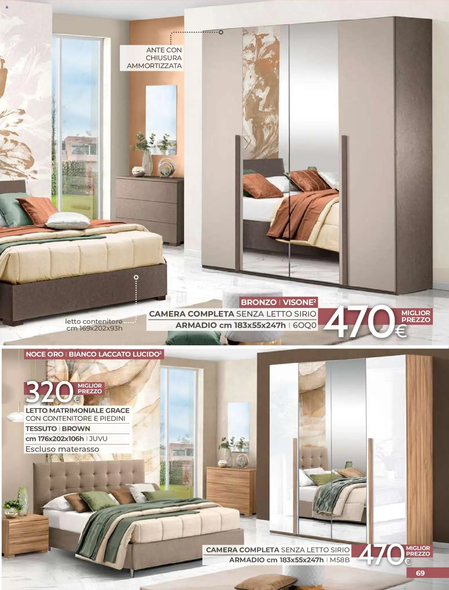 Volantino Mondo Convenienza del 01/09/2026 | Pagina: 71 | Prodotti: Letto matrimoniale, Contenitore, Materasso, Armadio