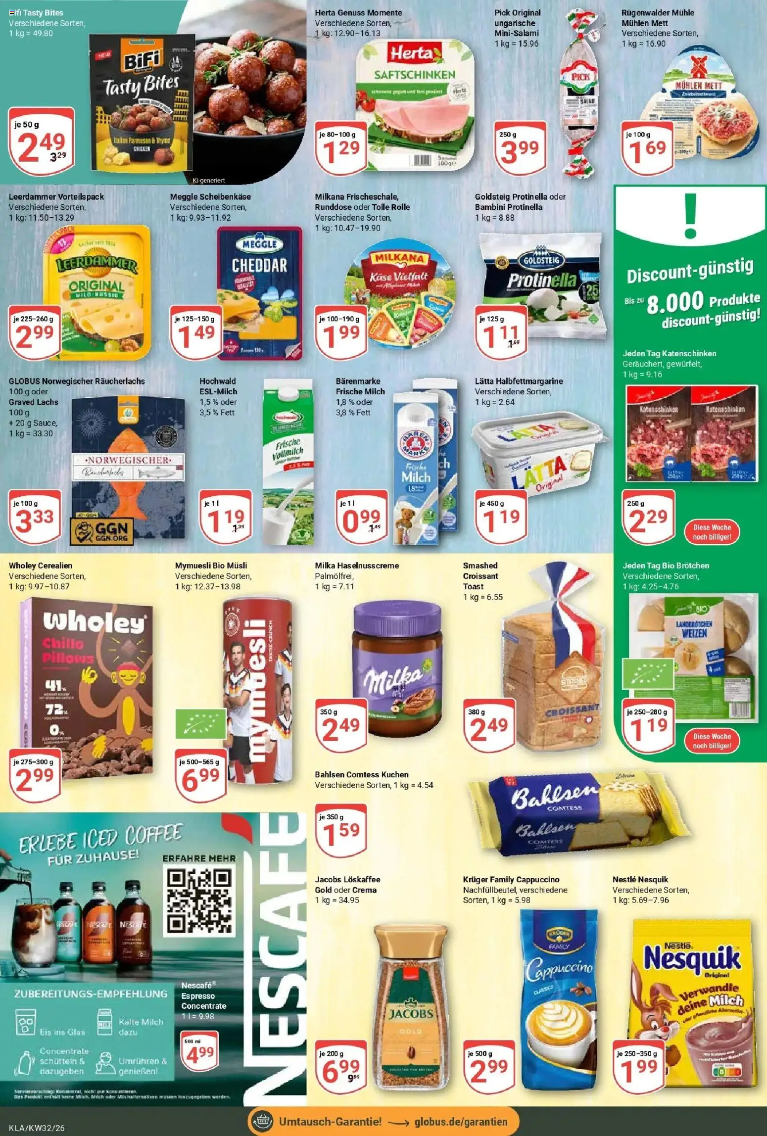 Globus Prospekt Kaiserslautern (ab 03.08.2026) » Angebote online | Seite: 15 | Produkte: Lachs, Räucherlachs, Lätta, Eis