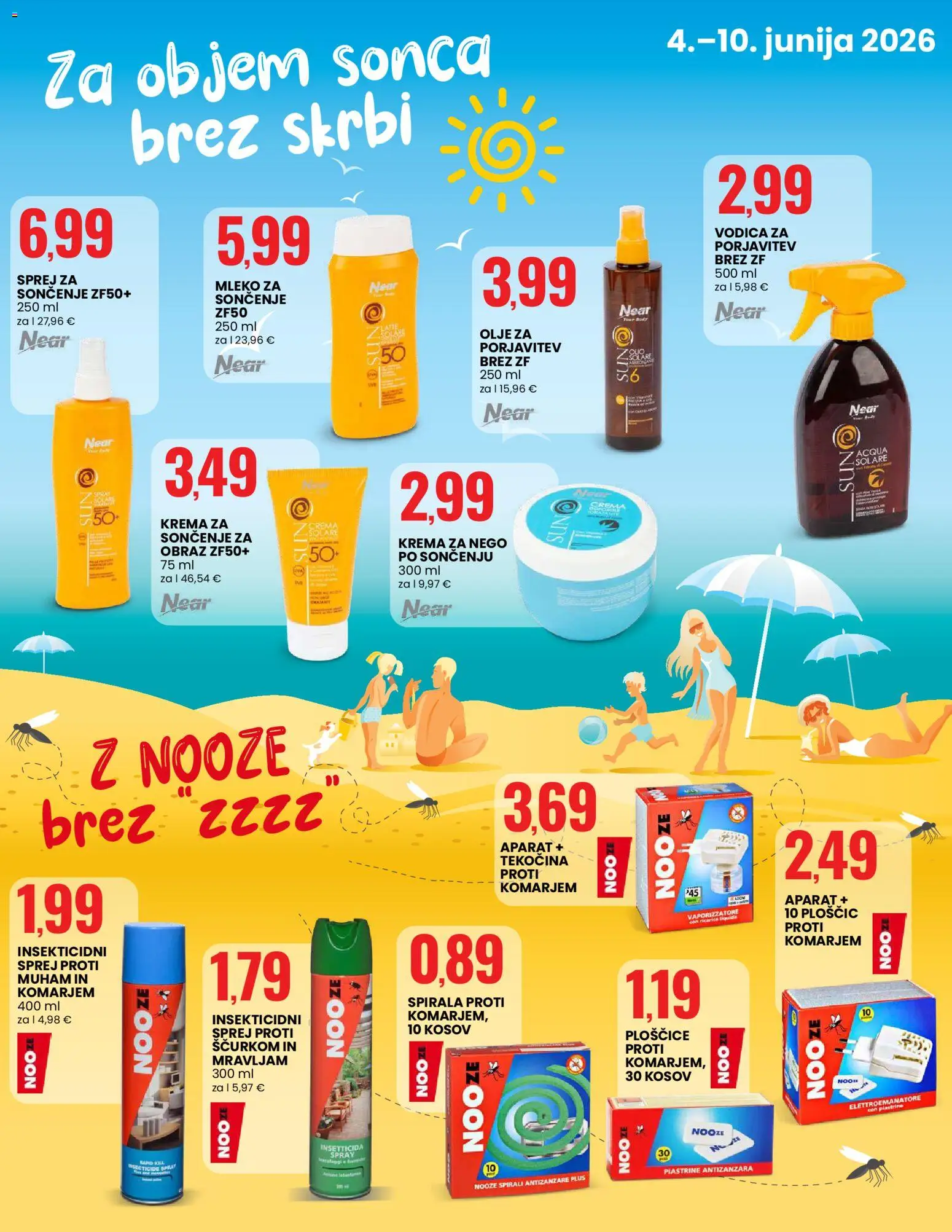 Novi Eurospin katalog ponudbe – veljaven od 04.06.2026 | Stran: 13 | Izdelki: Krema, Mleko, Krema za soncenje, Ploščice