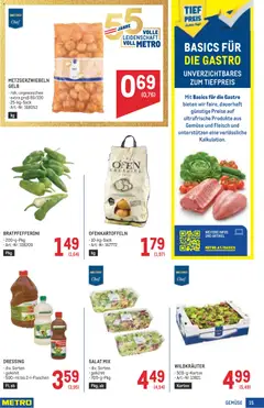 Metro angebote Profi ab 09.07.2026 gültig | Seite: 15 | Produkte: Salat, Gemüse, Ofen