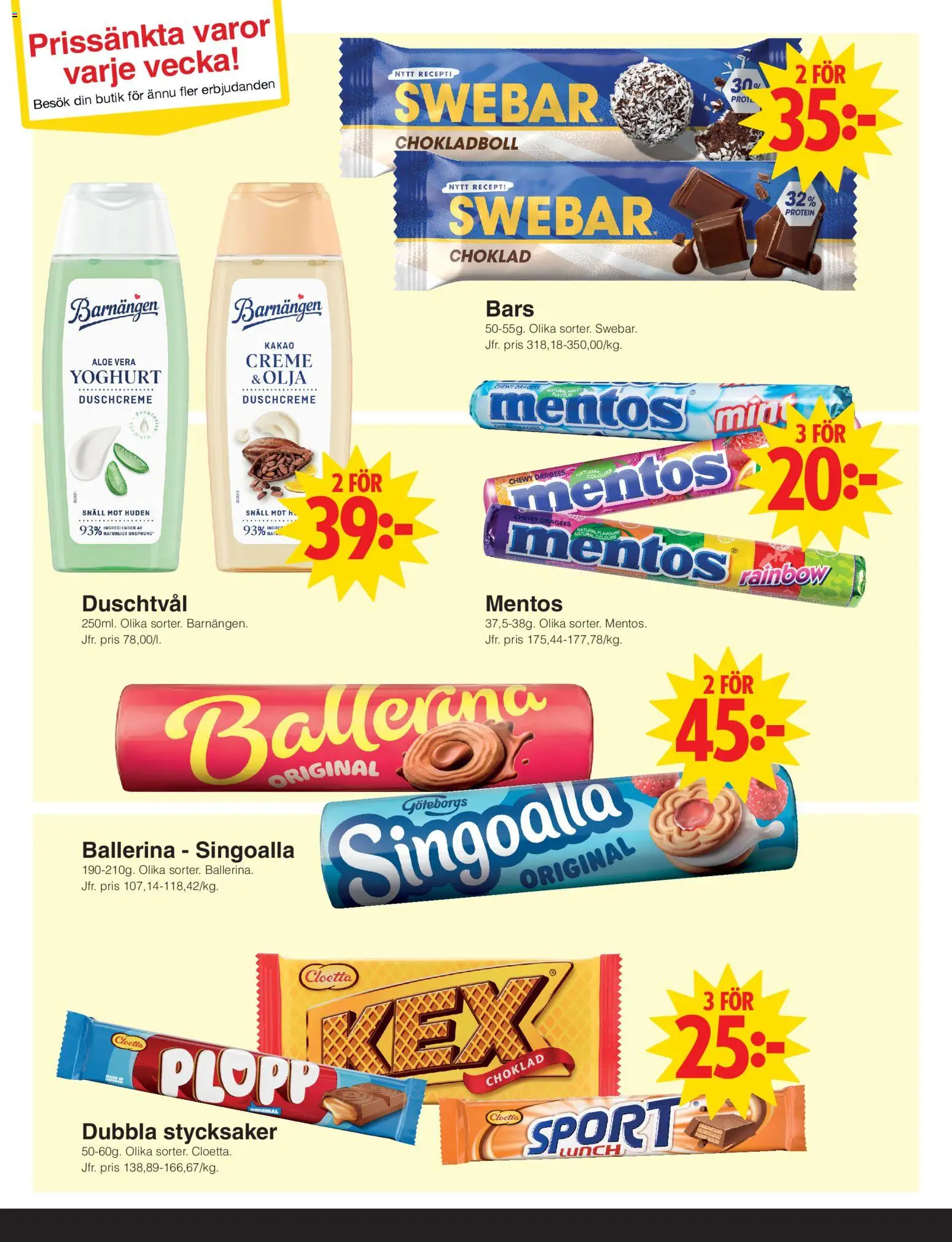 Matöppet reklamblad aktuell från 26/10/2026 | Sida: 4 | Produkter: Duschtvål, Aloe vera, Yoghurt, Olja