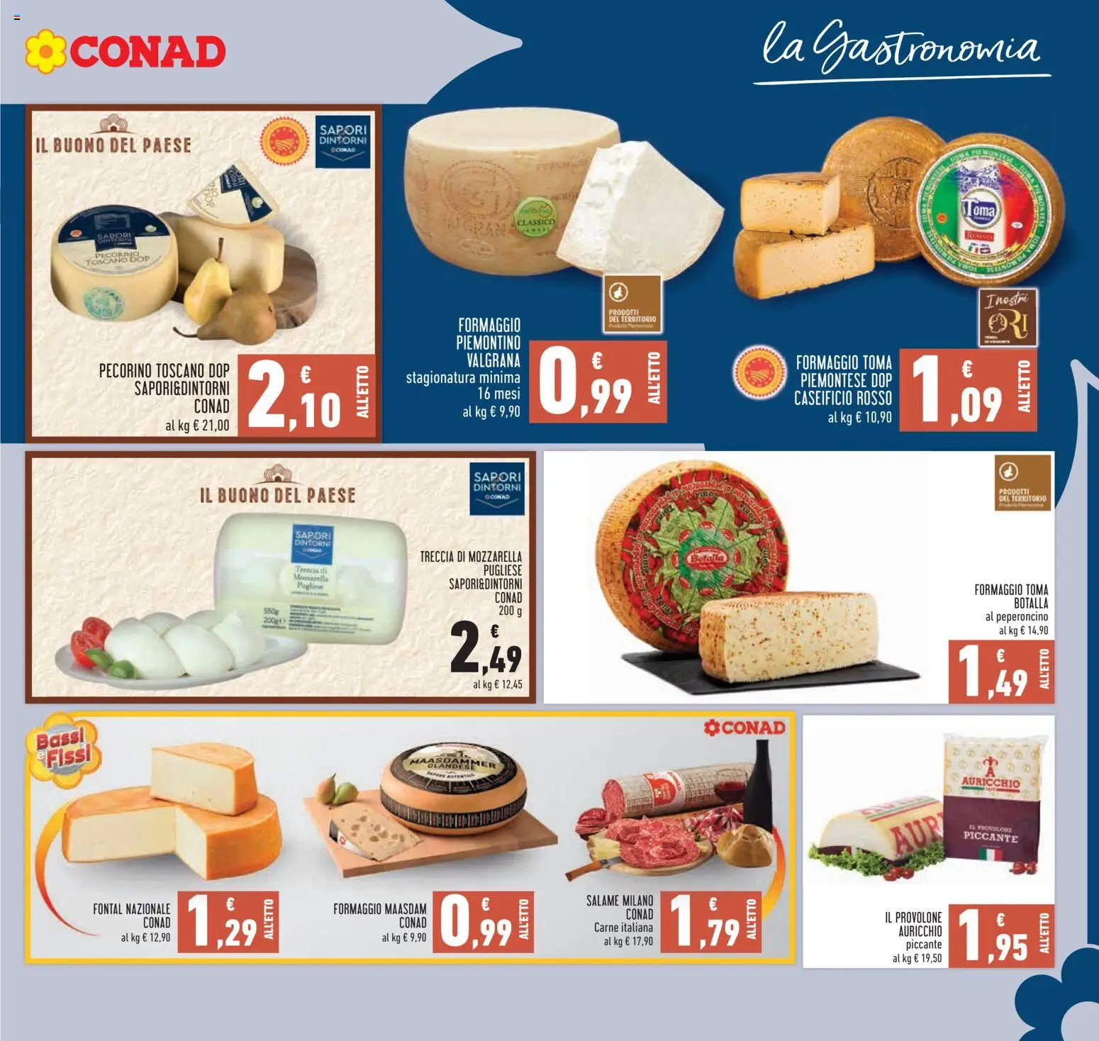 Volantino Conad del 04.06.2026 | Pagina: 9 | Prodotti: Provolone, Mozzarella, Peperoncino, Pecorino