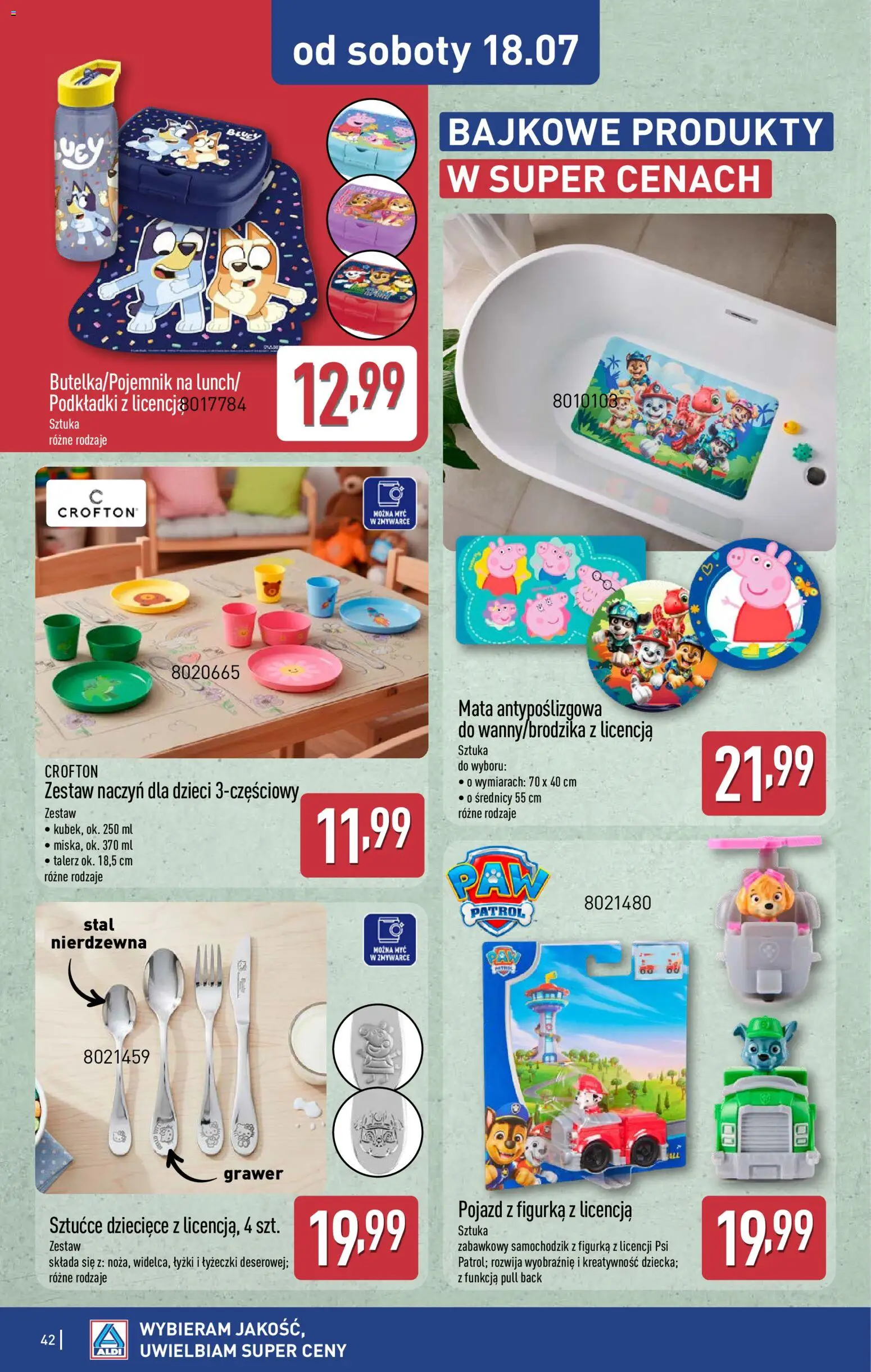 Aldi gazetka od 13.07.2026 | Strona: 42 | Produkty: Sztućce
