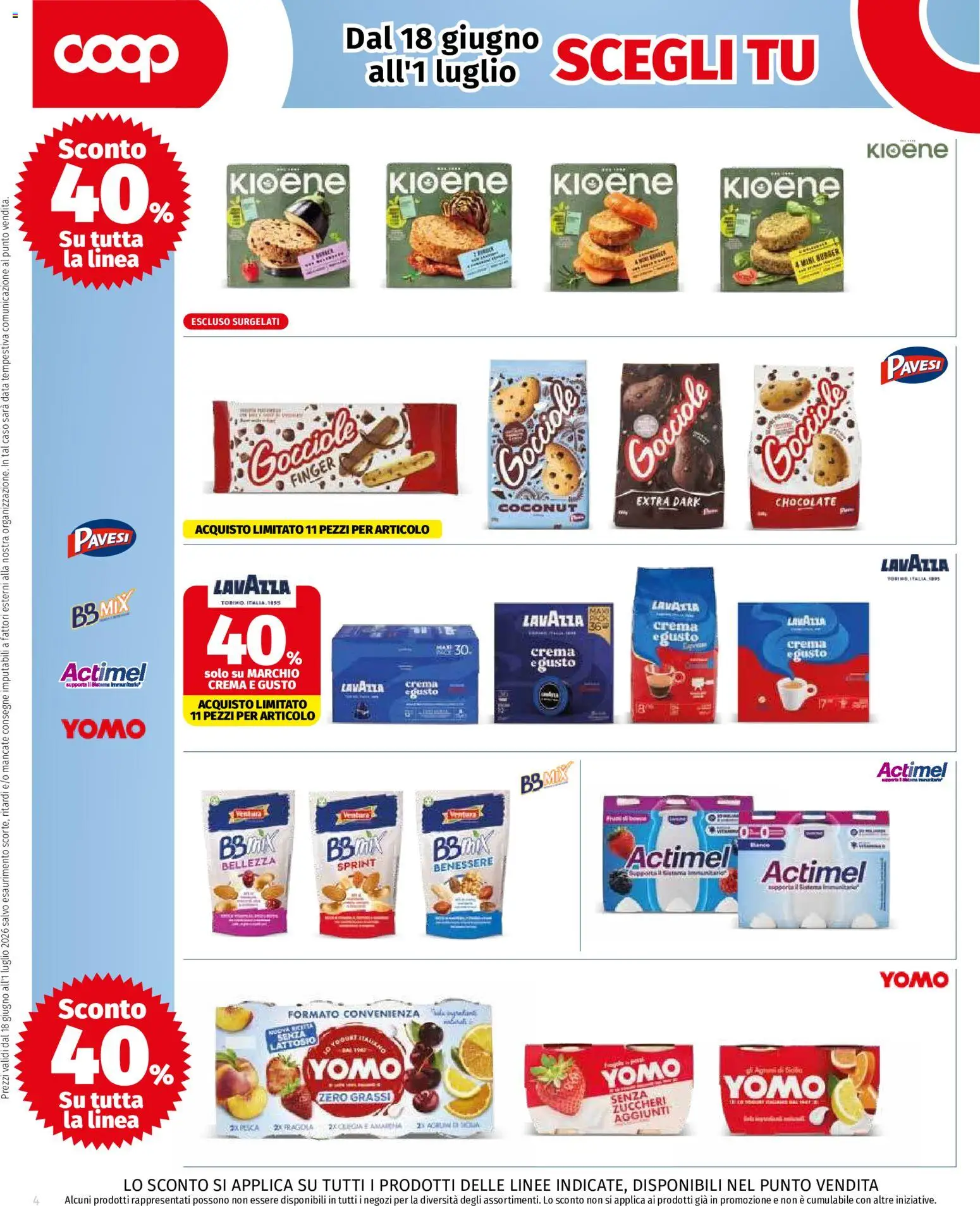 Volantino COOP del 18.06.2026 | Pagina: 4 | Prodotti: Crema, Data, Lavazza