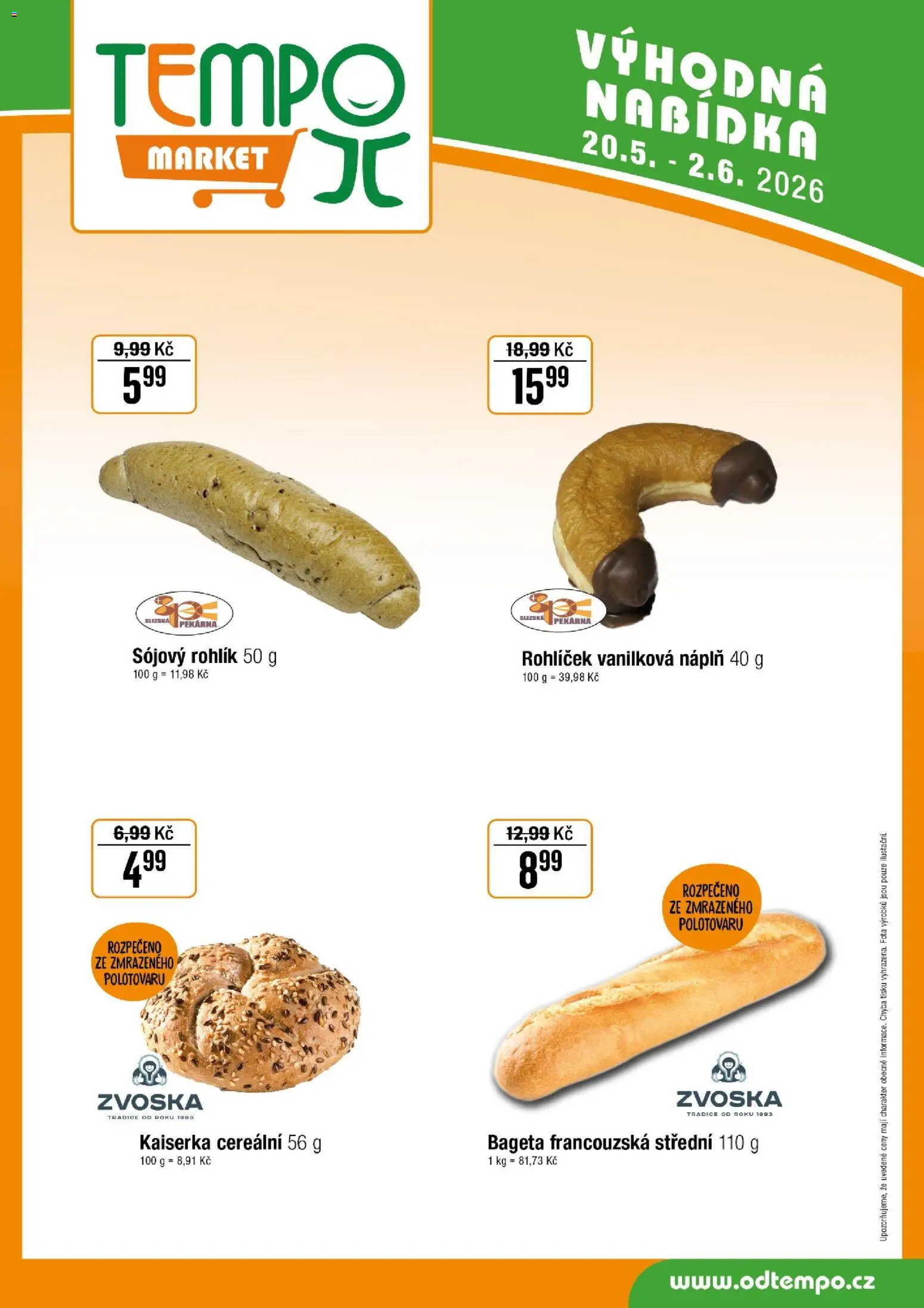 Tempo leták od 20.05.2026 | Strana: 13 | Produkty: Kaiserka, Rohlík, Pekárna, Bageta