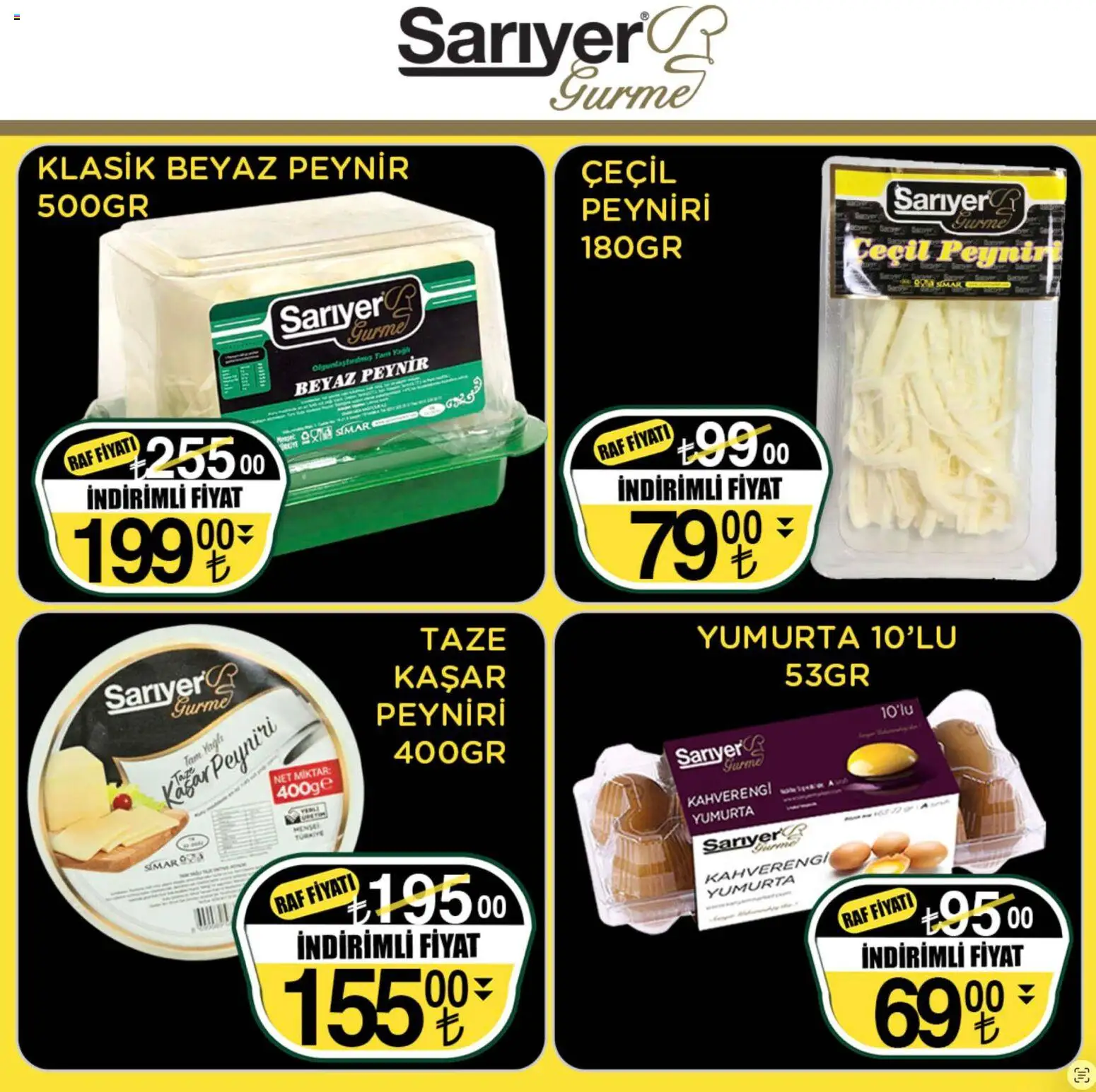 Sarıyer Katalog - 17.04.2026 tarihinden itibaren geçerlidir | Sayfa: 3 | Ürünler: Raf, Peynir, Yumurta