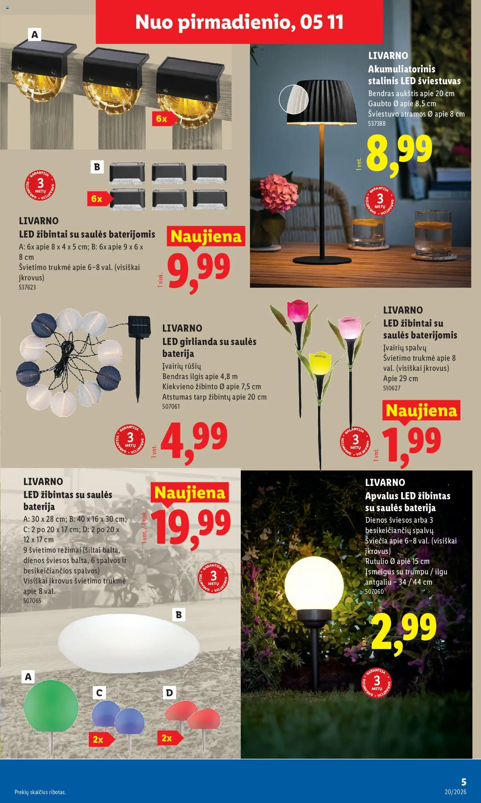 LIDL akcijos nuo 11.05.2026 | Puslapis: 5 | Prekių: Bendras, Baterija