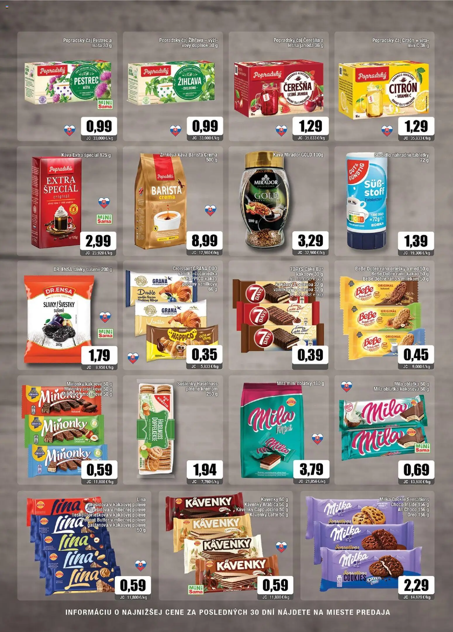 Nové Sama akcie – leták je platný od 11.09.2026 | Strana: 7 | Produkty: Víno, Croissant, Oriešky, Milka