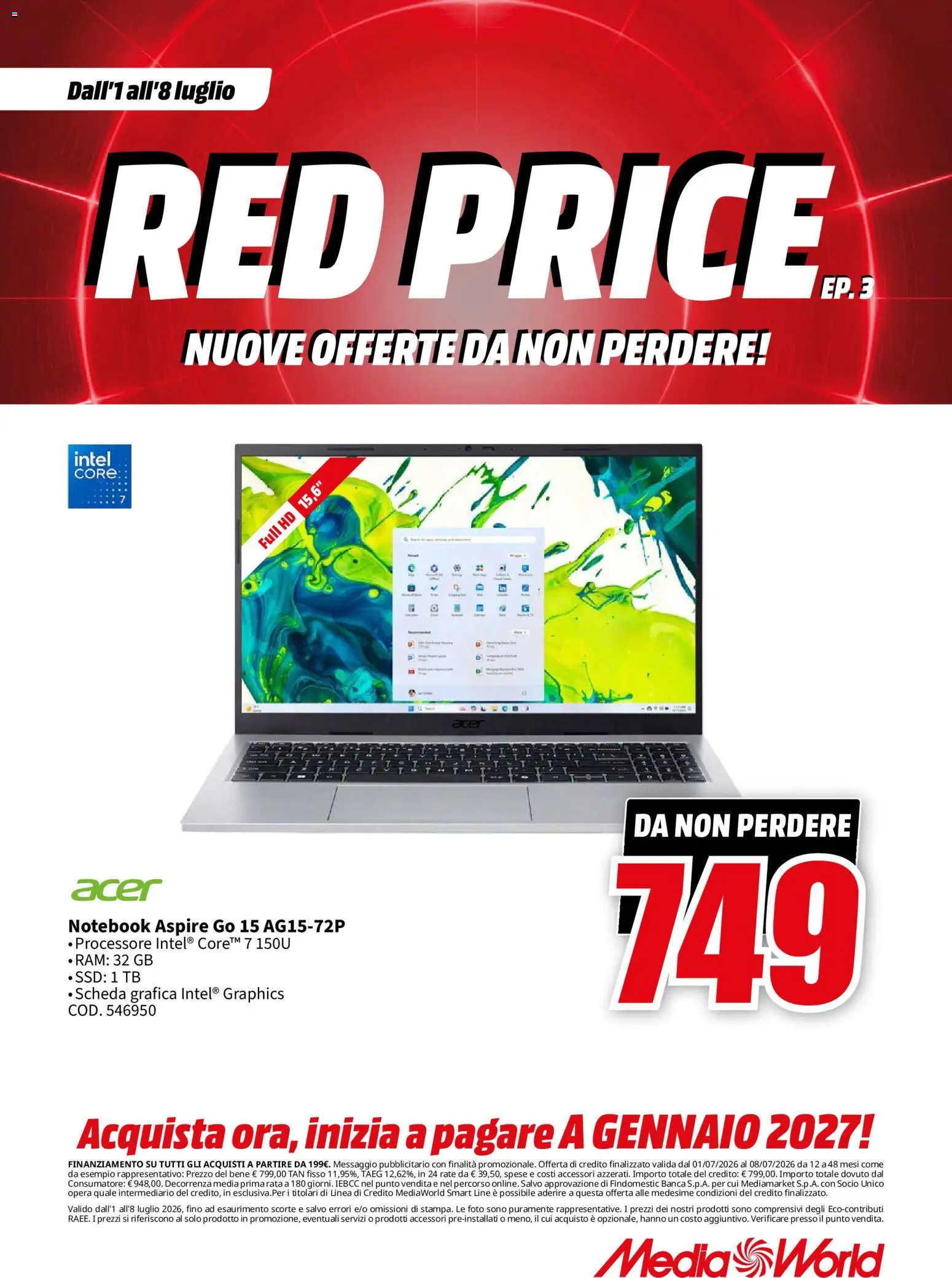 Volantino Media World del 01/07/2026 | Pagina: 43