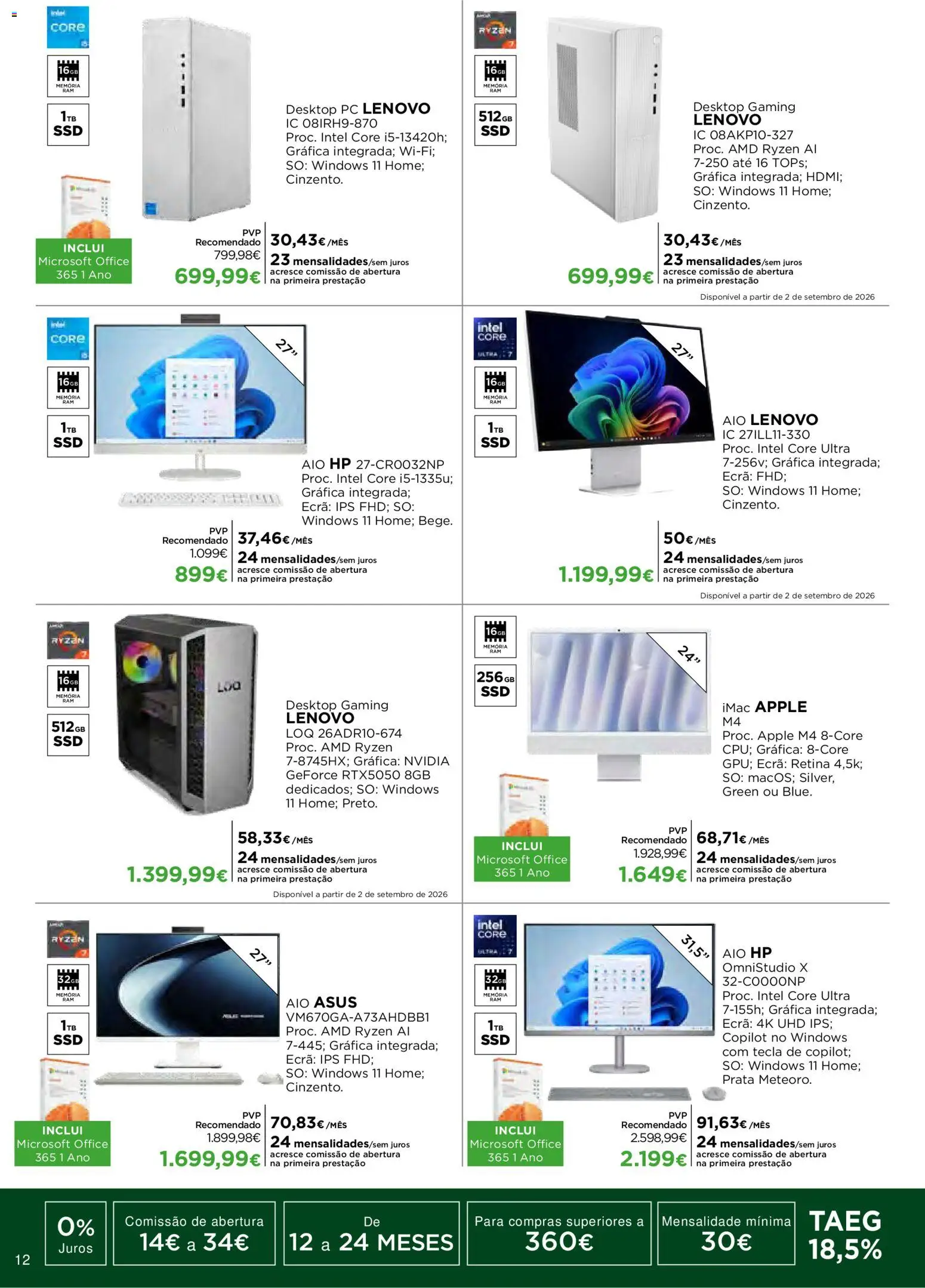 El Corte Ingles Regresso as Aulas │ válido de 28/08/2026 | Página: 12 | Produtos: PC
