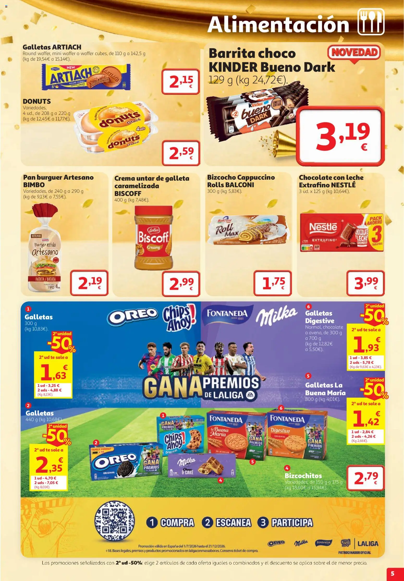 Alcampo folleto Reus │ válido desde el 22/10/2026 | Página: 5 | Productos: Oreo, Pan, Crema, Chocolate con leche