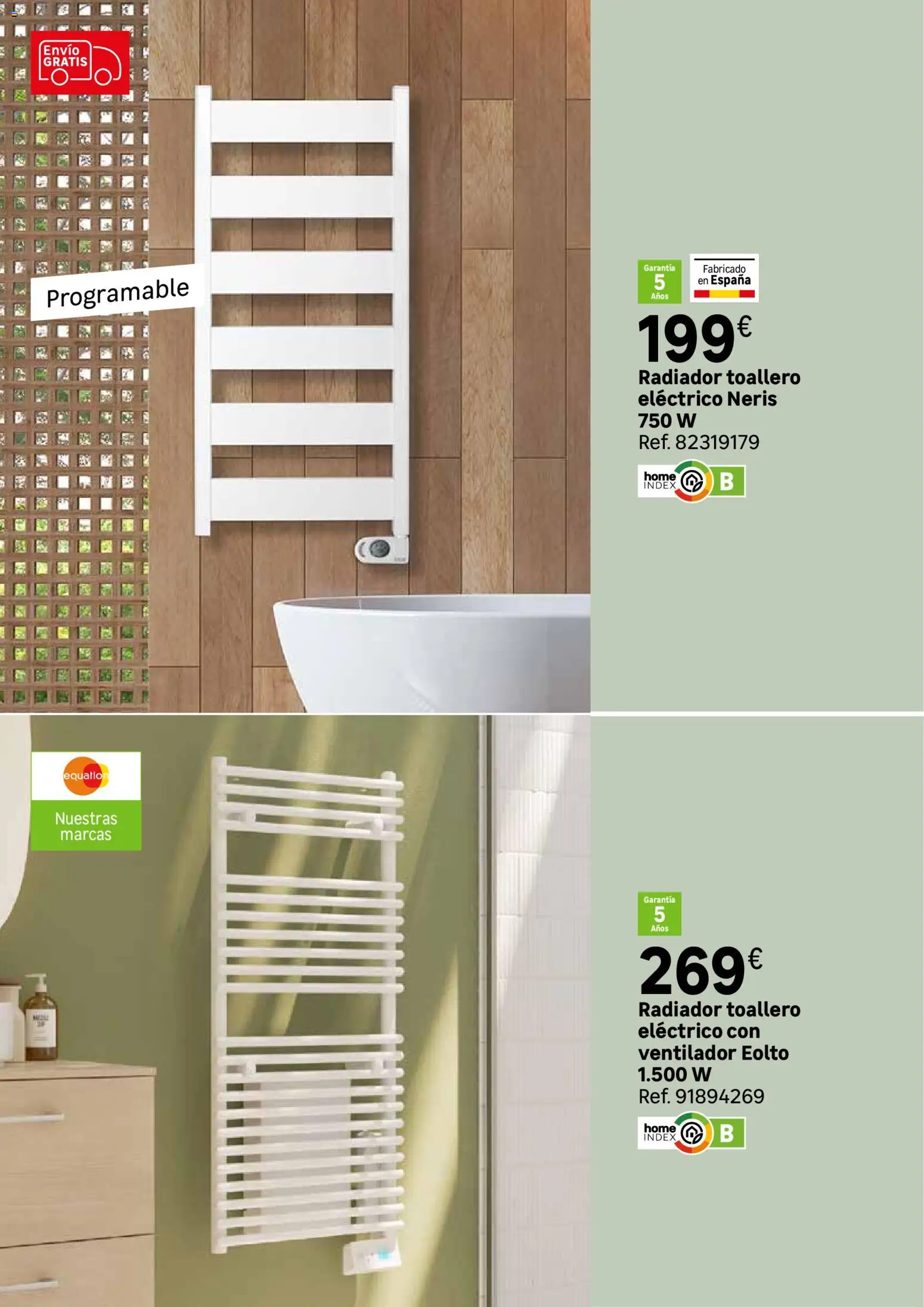 Leroy Merlin Calor en casa y mucho ahorro │ válido desde el 20/10/2026 | Página: 104 | Productos: Toallero, Ventilador, Radiador
