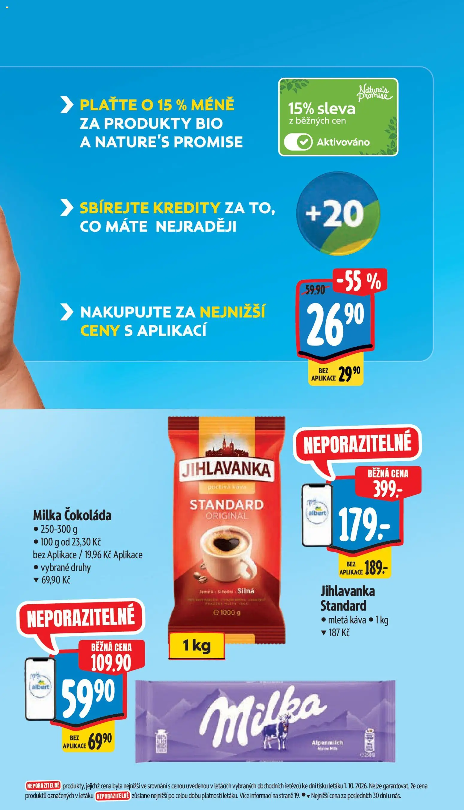 Albert leták - Supermarket Frenštát pod Radhoštěm od 07.10.2026 | Strana: 13 | Produkty: Čokoláda, Milka, Jihlavanka, Mletá káva