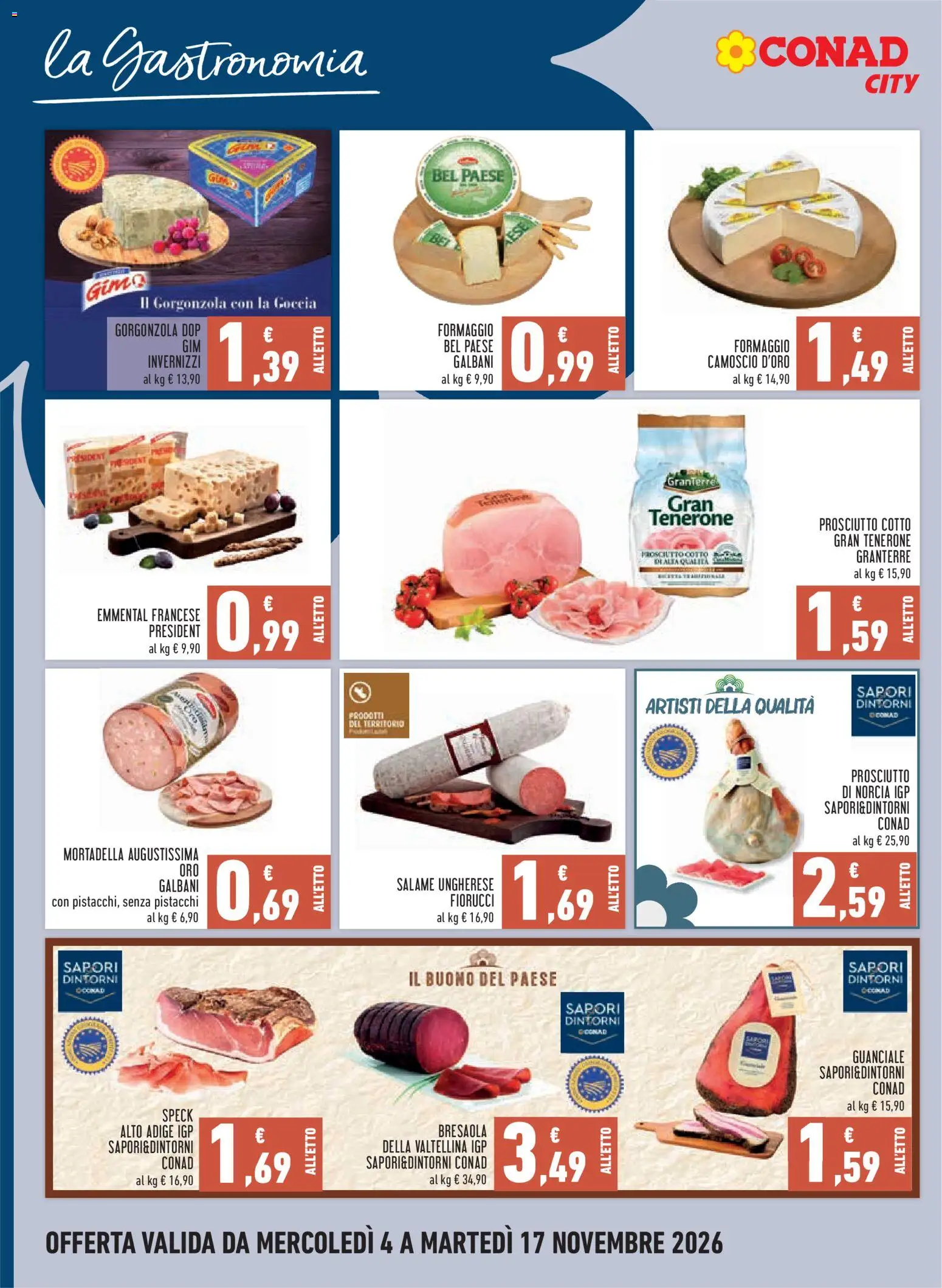 Volantino Conad del 04/11/2026 | Pagina: 6 | Prodotti: Speck, Prosciutto, Pistacchi, Guanciale