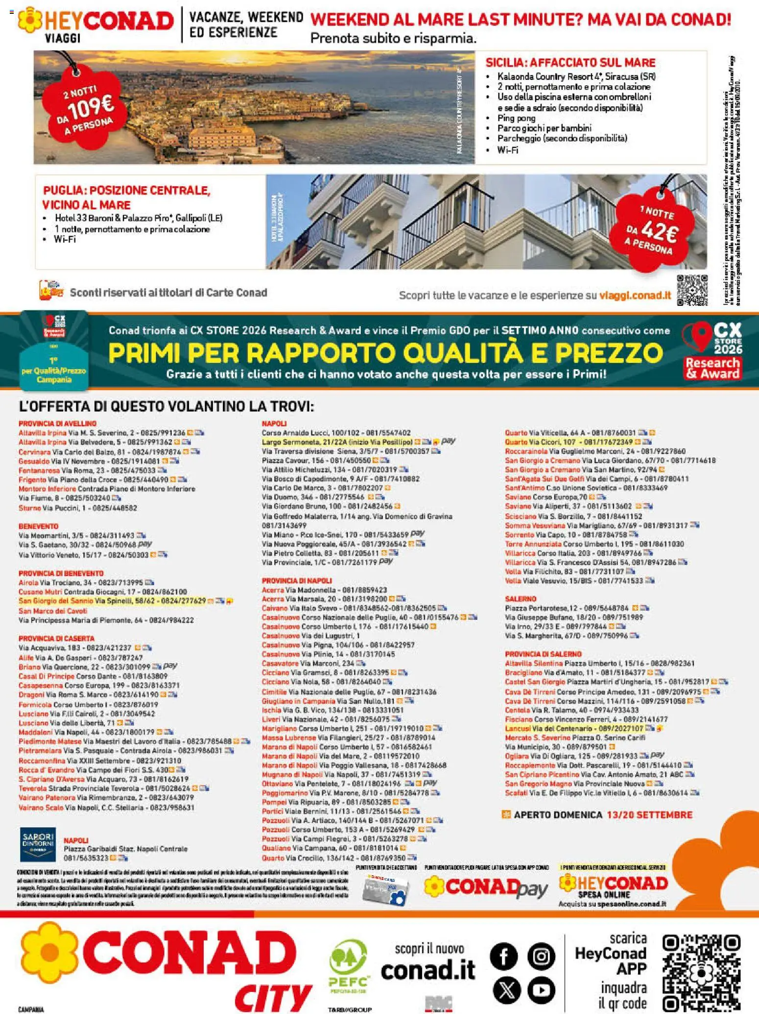 Volantino Conad del 09/09/2026 | Pagina: 16 | Prodotti: Sdraio, Piscina, Fiori