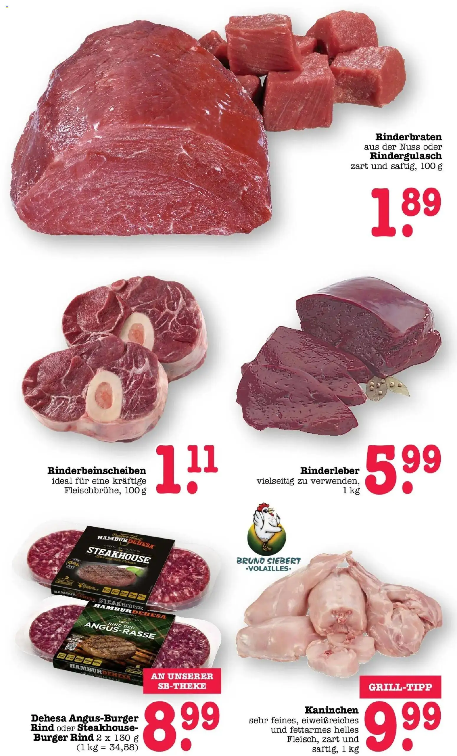 Edeka prospekt Offenbach	 – gültig ab 27.04.2026 | Seite: 24 | Produkte: Rinderbraten, Rindergulasch, Kaninchen, Burger