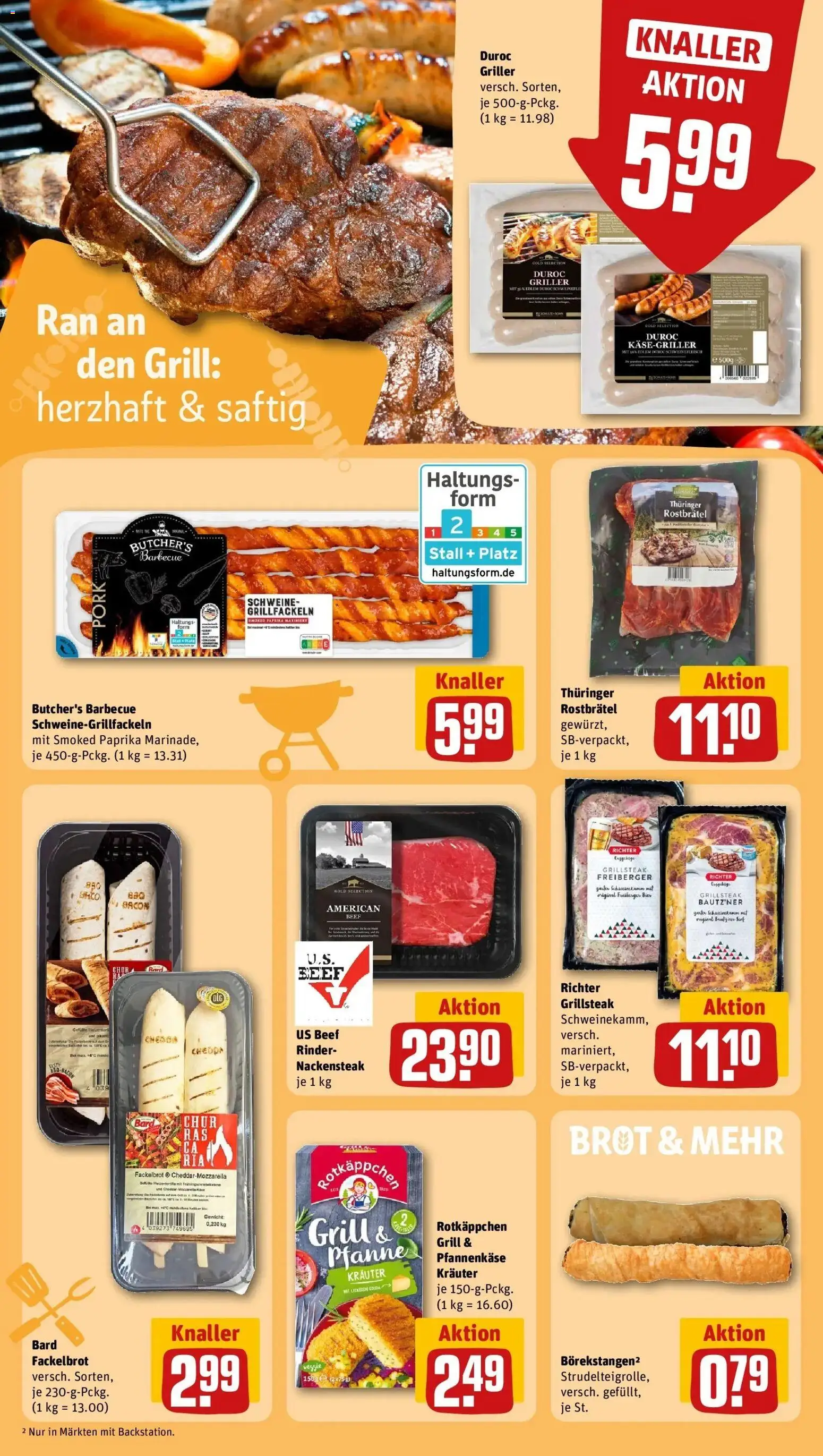 Rewe Prospekt Berlin / Johannisthal – gültig ab 08.06.2026 | Seite: 19 | Produkte: Bier, Paprika, Brot, Steak