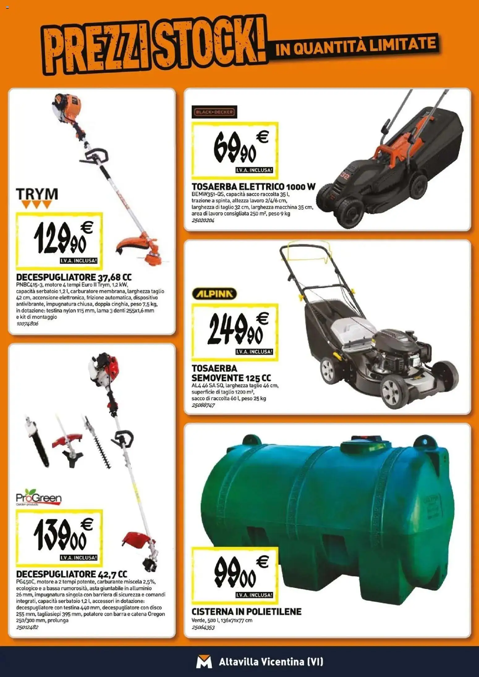 Volantino TECNOMAT del 23.04.2026 | Pagina: 17 | Prodotti: Tagliasiepi, Decespugliatore, Disco, Alluminio