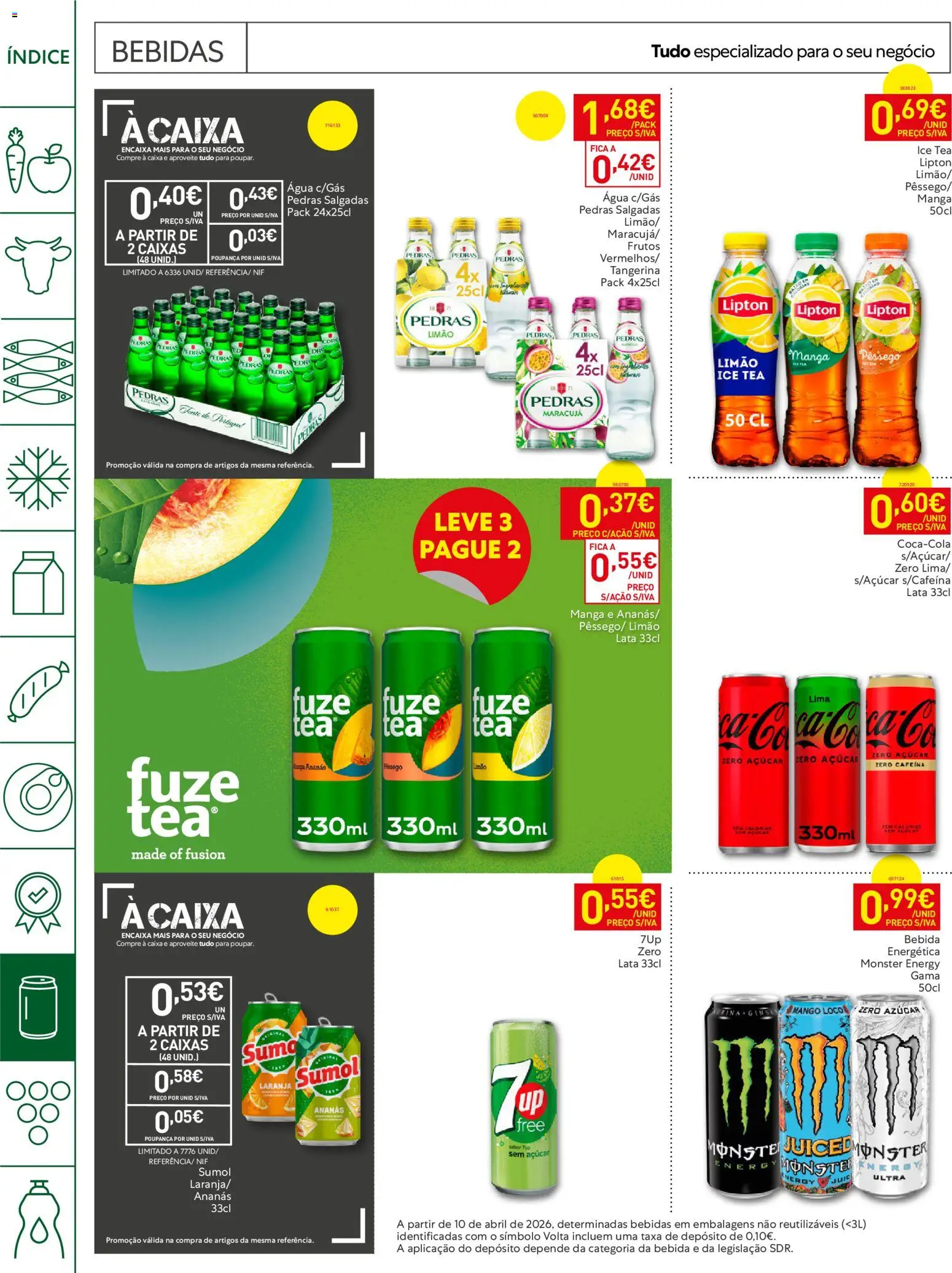 Recheio Horeca │ válido de 23/06/2026 | Página: 20 | Produtos: Agua, Sumo, Açúcar, Bebida