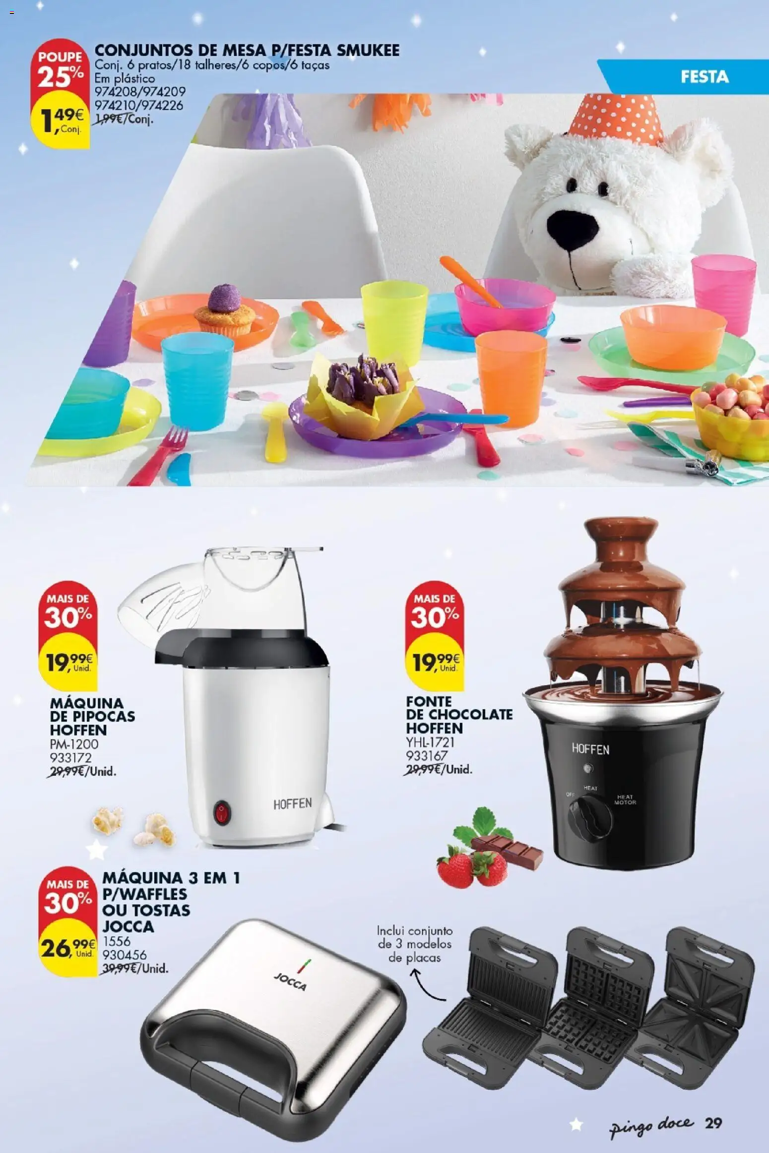 Pingo Doce Folheto Bazar Dia da Criança │ válido de 19.05.2026 | Página: 29 | Produtos: Taças, Tostas, Pipocas, Mesa