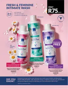 Avon specials catalogue – valid from 01.05.2026 | Page: 133 | Products: Intimate wash, Shower, Fragrance, Shower gel