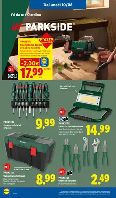 Anteprima del volantino Lidl volantino valido a partire dal 06/08/2026 | Pagina: 34 | Prodotti: Tè, Power bank, Smerigliatrice, Valigetta