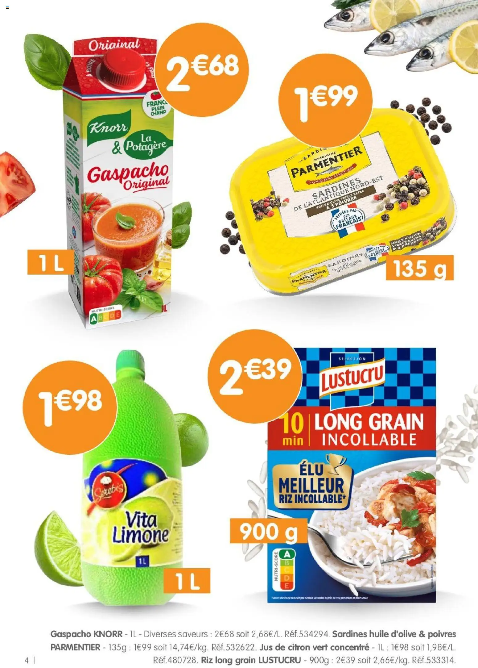 {H1} | Page: 4 | Produits: Citron, Huile D'olive, Sardines, Jus de citron