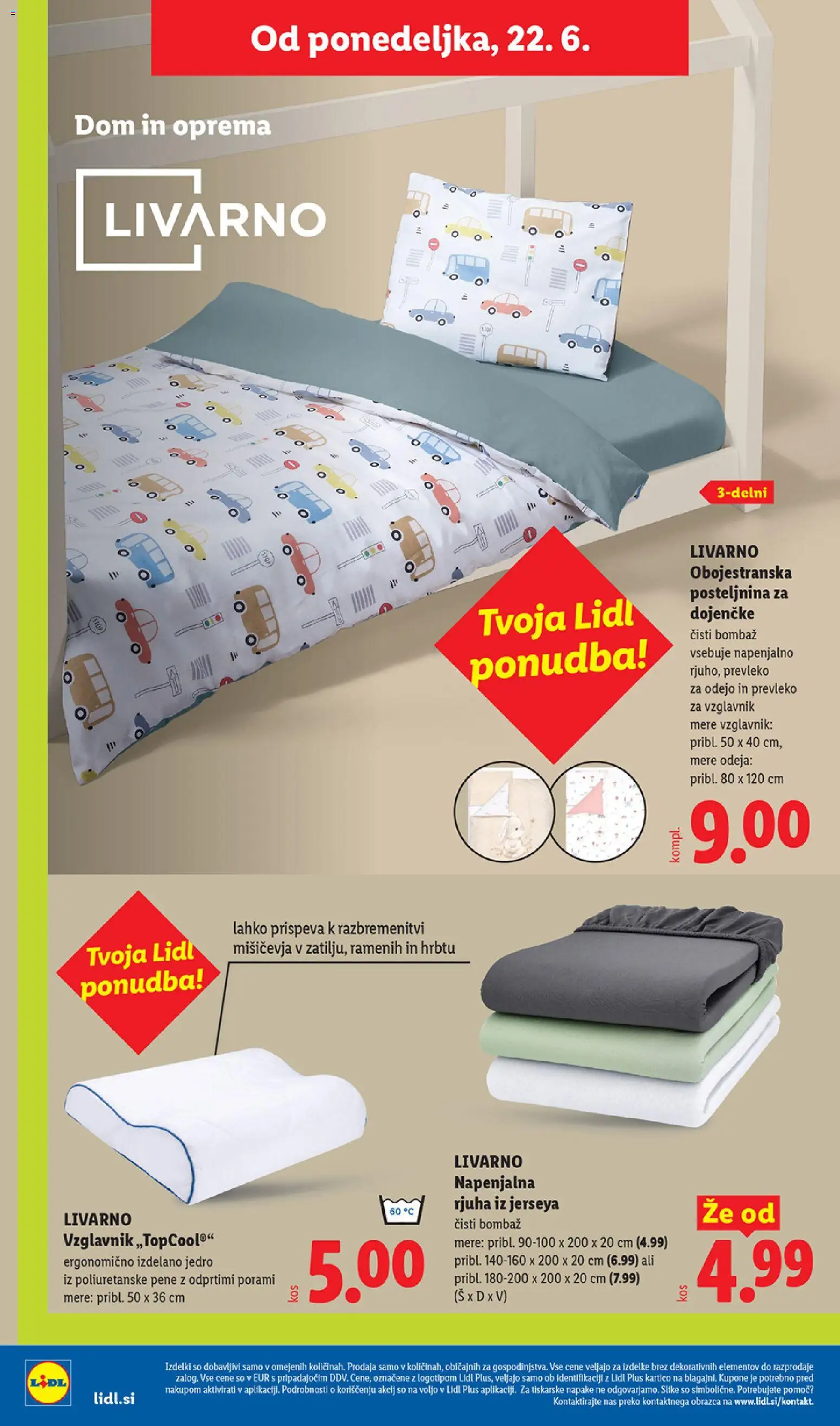 Novi Lidl katalog ponudbe – veljaven od 18.06.2026 | Stran: 58 | Izdelki: Vzglavnik, Odeja, Posteljnina, Rjuha