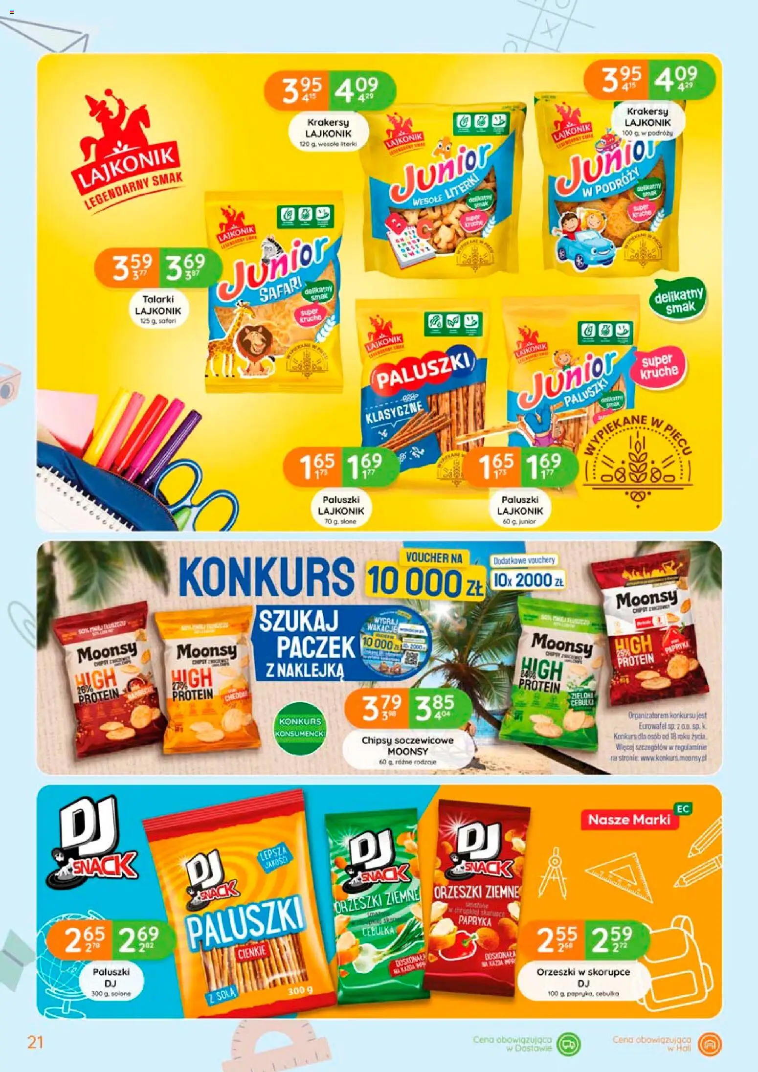 Eurocash gazetka - Powrót do Szkoły od 06.08.2026 | Strona: 21 | Produkty: Chipsy, Papryka, Paluszki, Cheddar