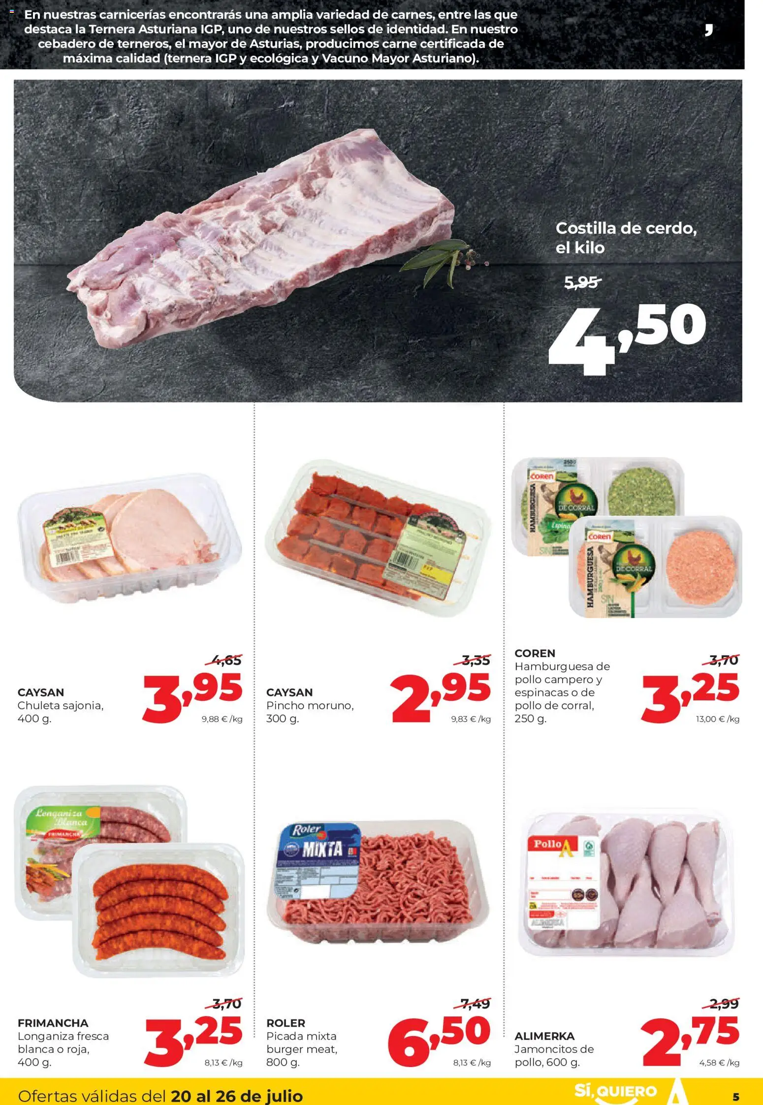 Alimerka folleto Castilla y León │ válido desde el 20/07/2026 | Página: 5 | Productos: Πορσελάνη, Longaniza, Σοκολατούχο γάλα