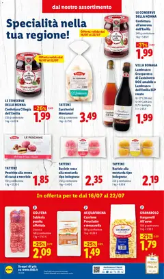Anteprima del volantino Lidl volantino Emilia Romagna valido a partire dal 16/07/2026 | Pagina: 4 | Prodotti: Tè, Frutta, Ravioli, Bottiglia