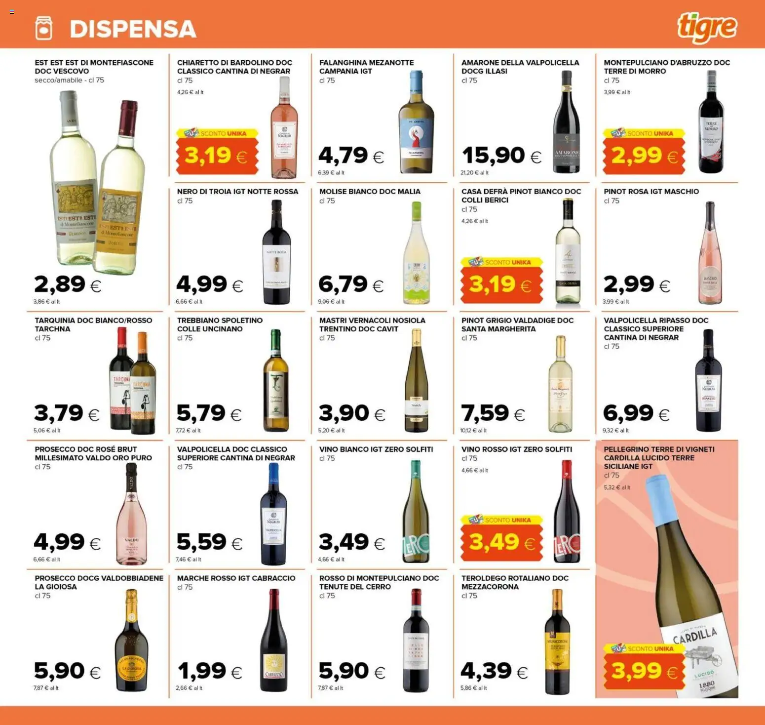 Volantino Tigre del 02/07/2026 | Pagina: 21 | Prodotti: Prosecco, Vino, Vino rosso, Vino bianco