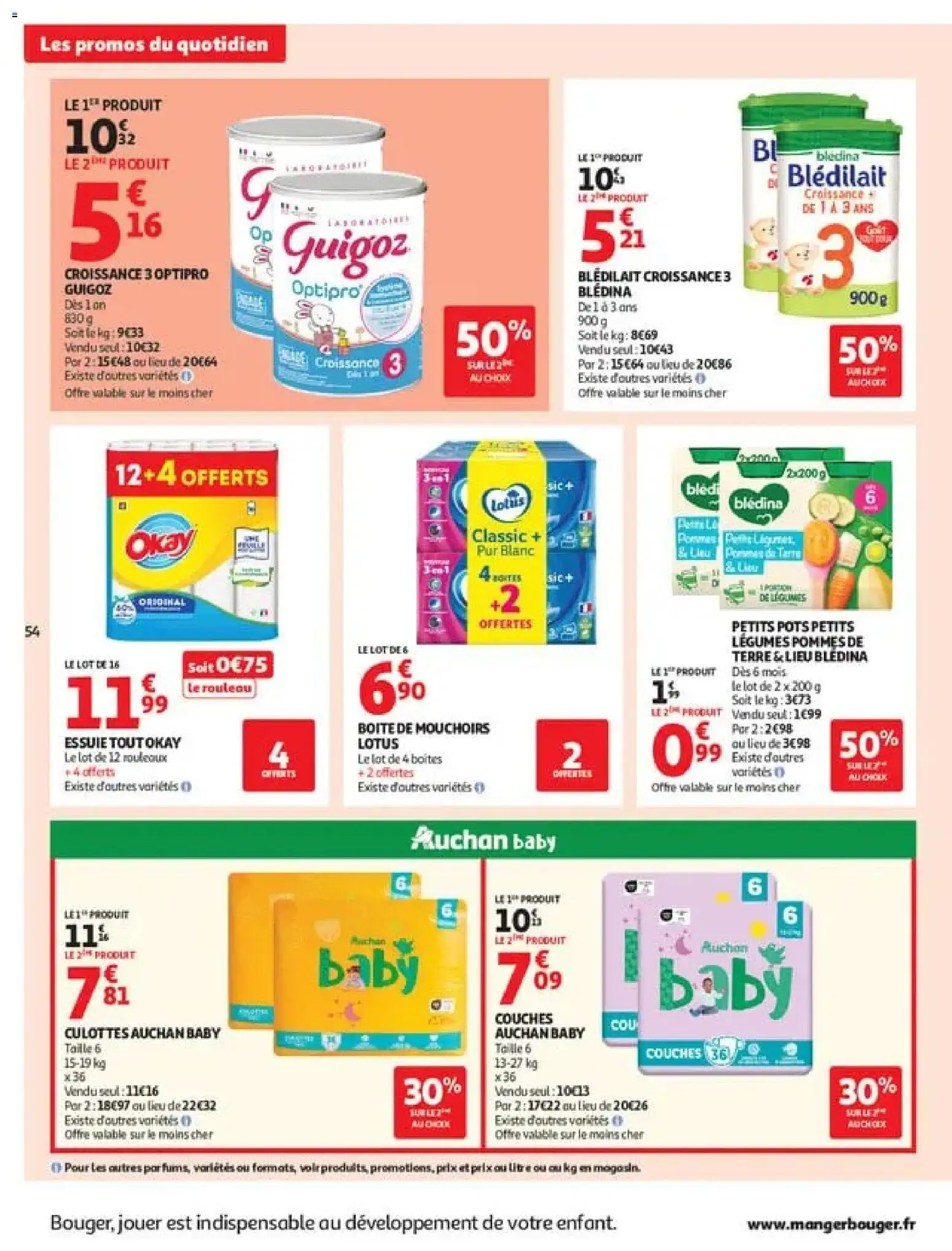 {H1} | Page: 54 | Produits: Petits pots, Couches culottes, Rouleau, Guigoz