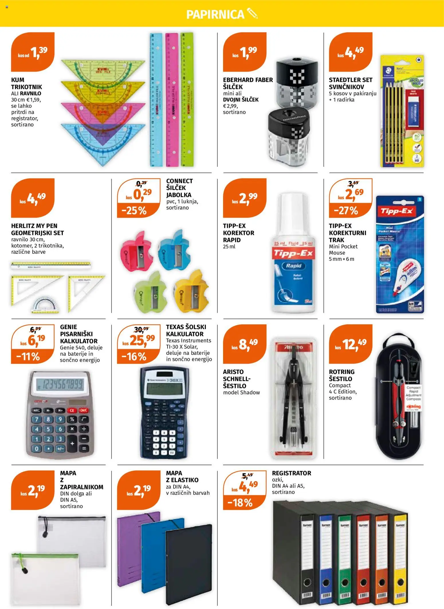 Novi Müller katalog ponudbe – veljaven od 17.08.2026 | Stran: 9 | Izdelki: Baterije, Kos, Korektor, Mapa