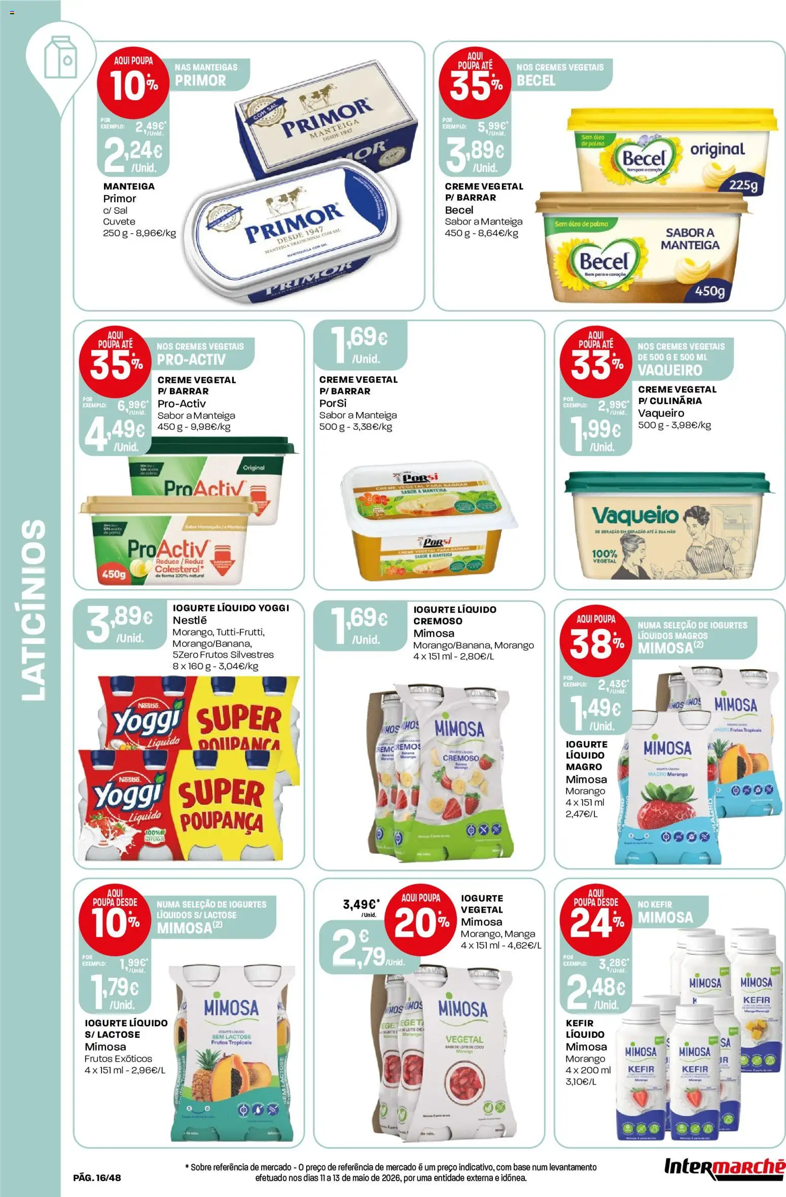 Intermarché folheto │ válido de 11.06.2026 | Página: 16 | Produtos: Sal, Leite, Iogurte, Óleo