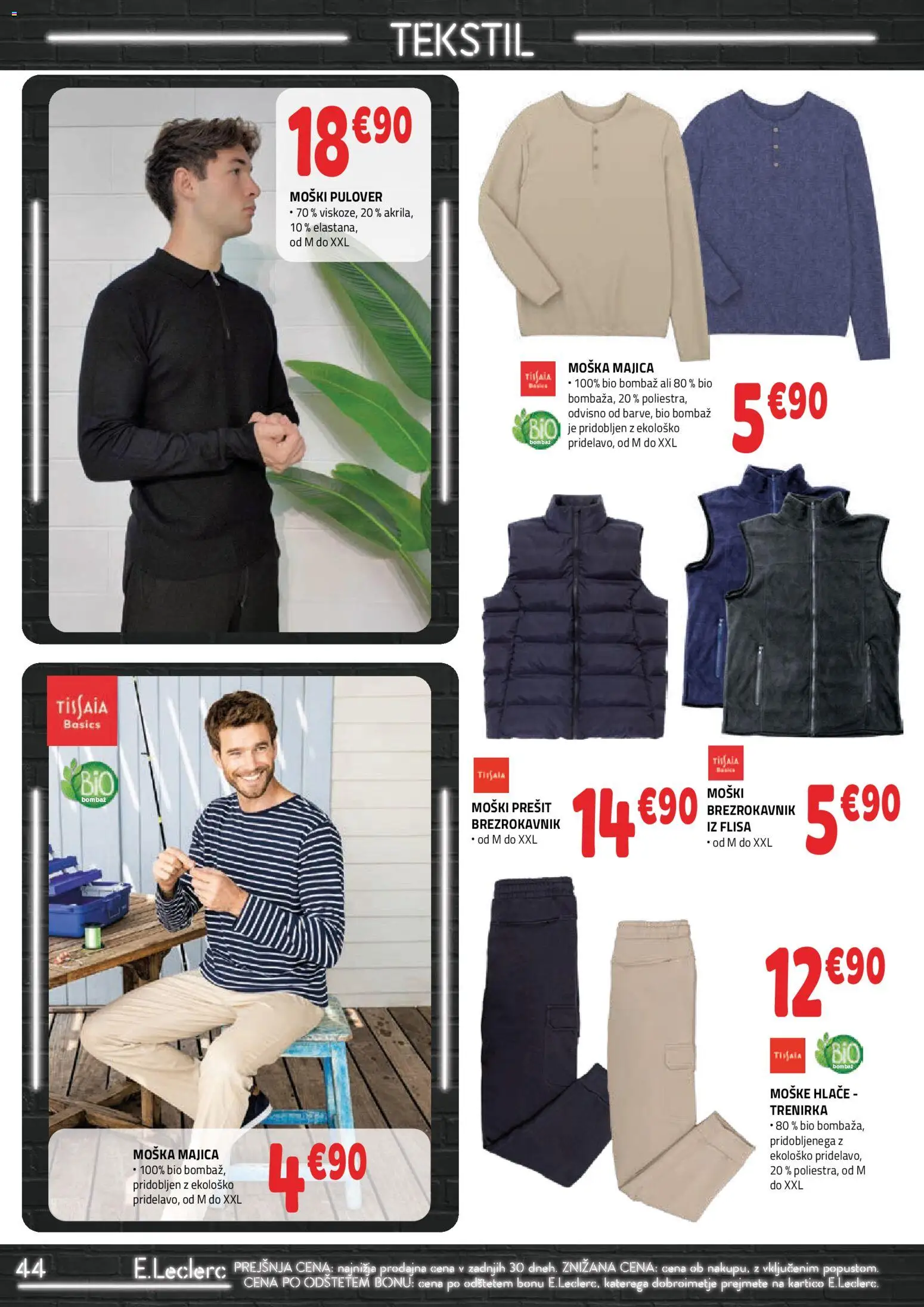 Novi E.leclerc katalog ponudbe – veljaven od 07.10.2026 | Stran: 4 | Izdelki: Trenirka, Majica, Pulover, Brezrokavnik