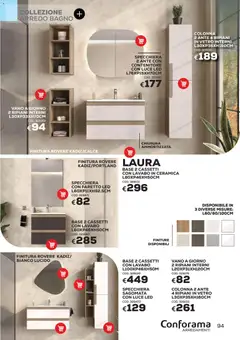 Anteprima del volantino Conforama volantino Arredo valido a partire dal 22/06/2026 | Pagina: 94 | Prodotti: Faretto, Contenitore, Bagno, Luce LED
