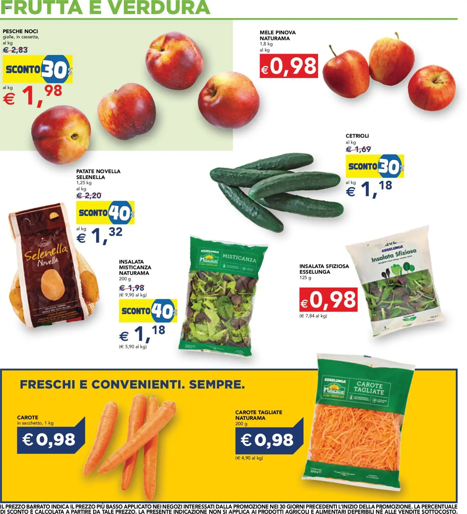 Volantino Esselunga S del 18.06.2026 | Pagina: 11 | Prodotti: Mele, Frutta, Carote, Noci