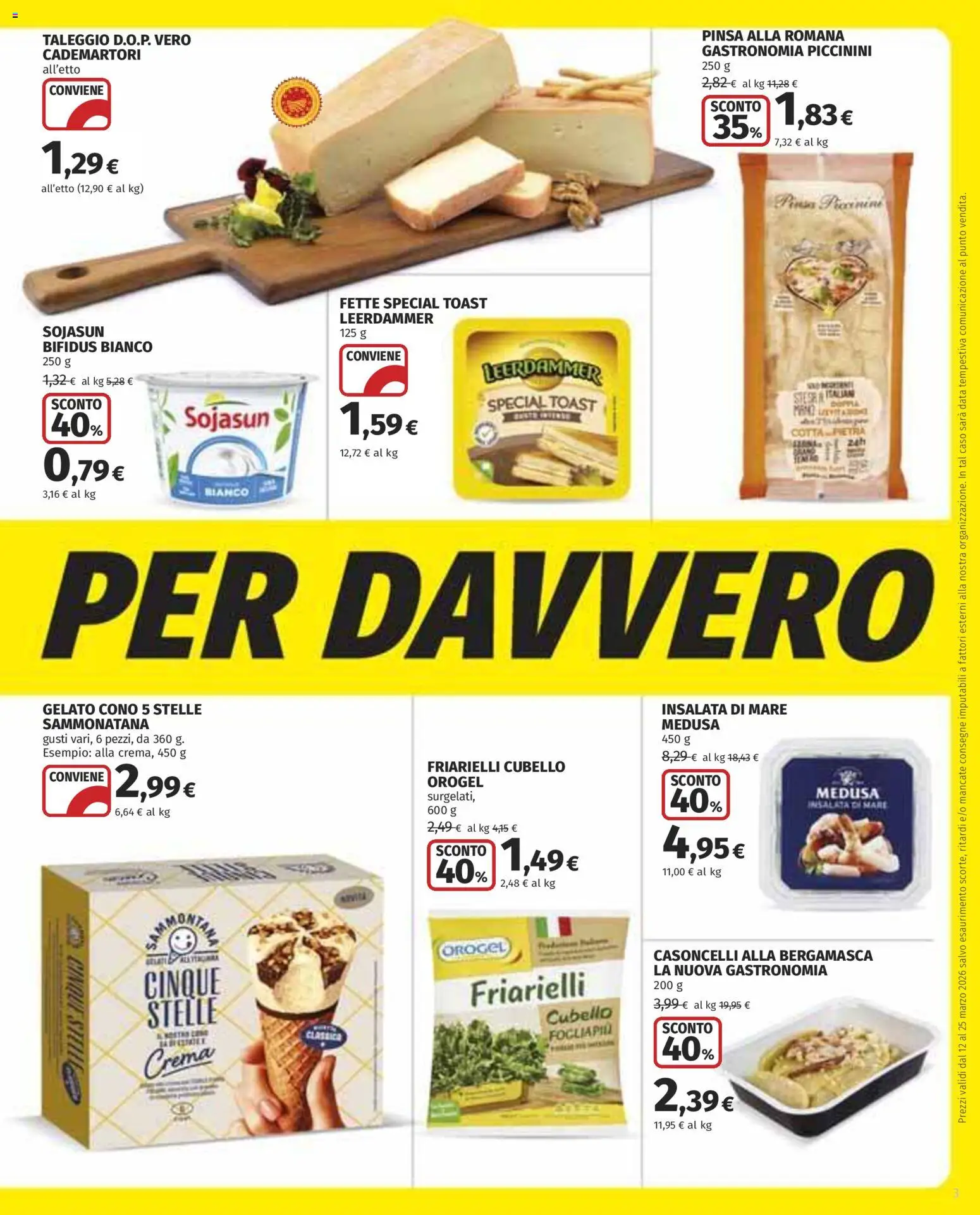 Volantino COOP del 12.03.2026 | Pagina: 3 | Prodotti: Crema, Gelato, Insalata, Friarielli