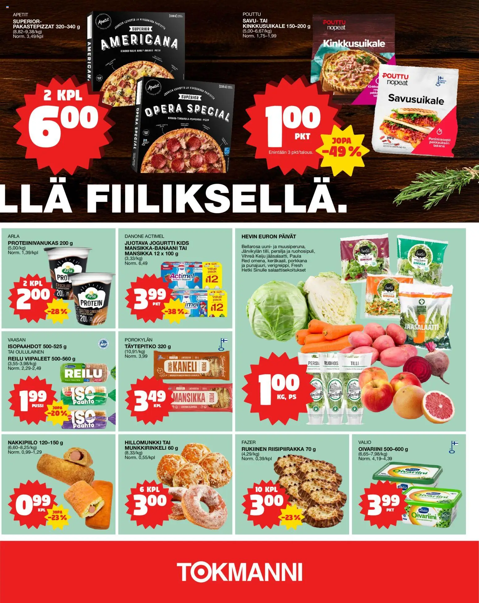 Tokmanni Ruokasanomat – voimassa 24/09/2026 alkaen | Sivu: 3 | Tuotteet: Uuni, Jogurtti, Persilja, Porkkana