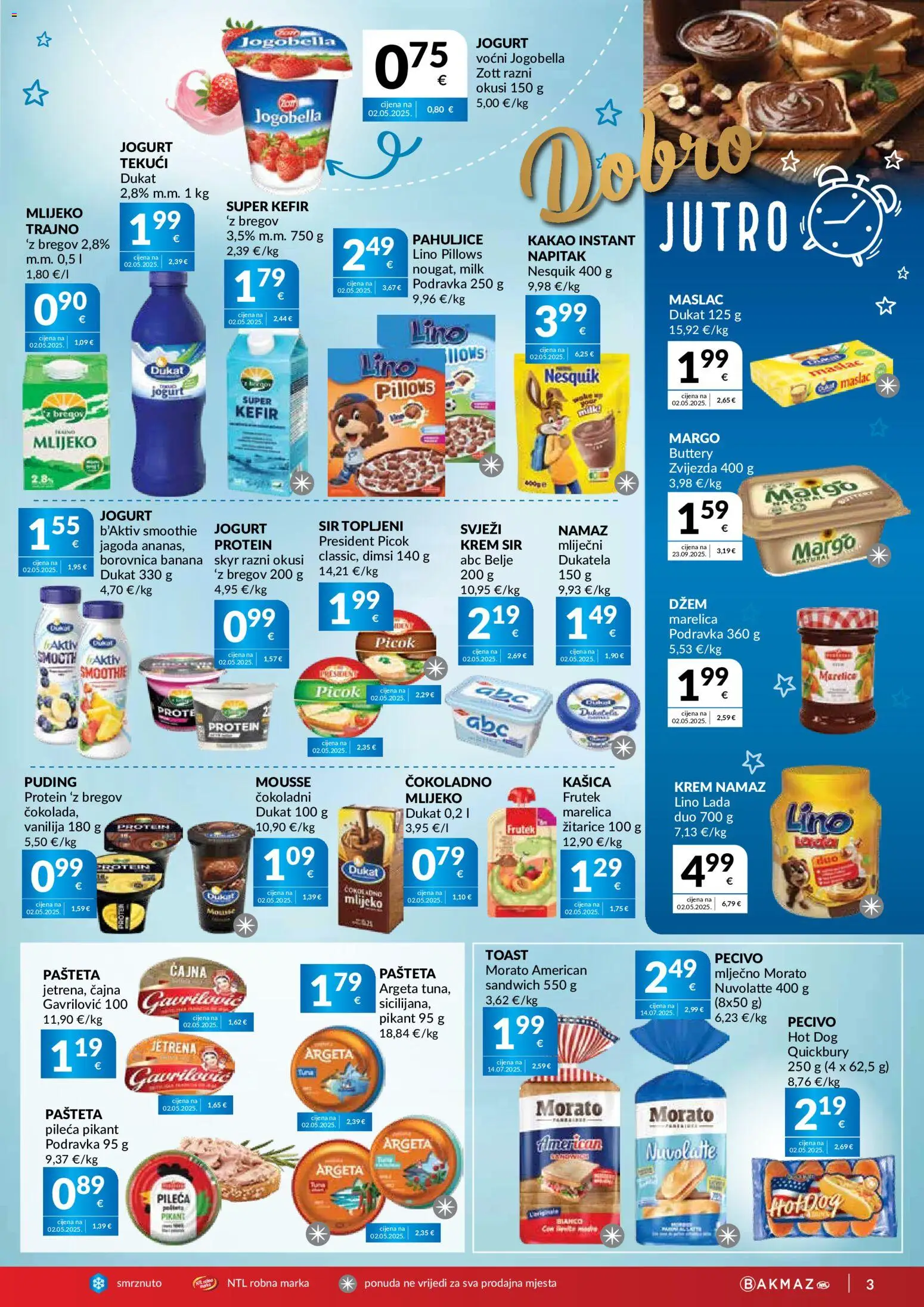 Bakmaz katalog | vrijedi od 27.05.2026 | Stranica: 3 | Proizvodi: Lino Lada, Maslac, Sir, Kakao
