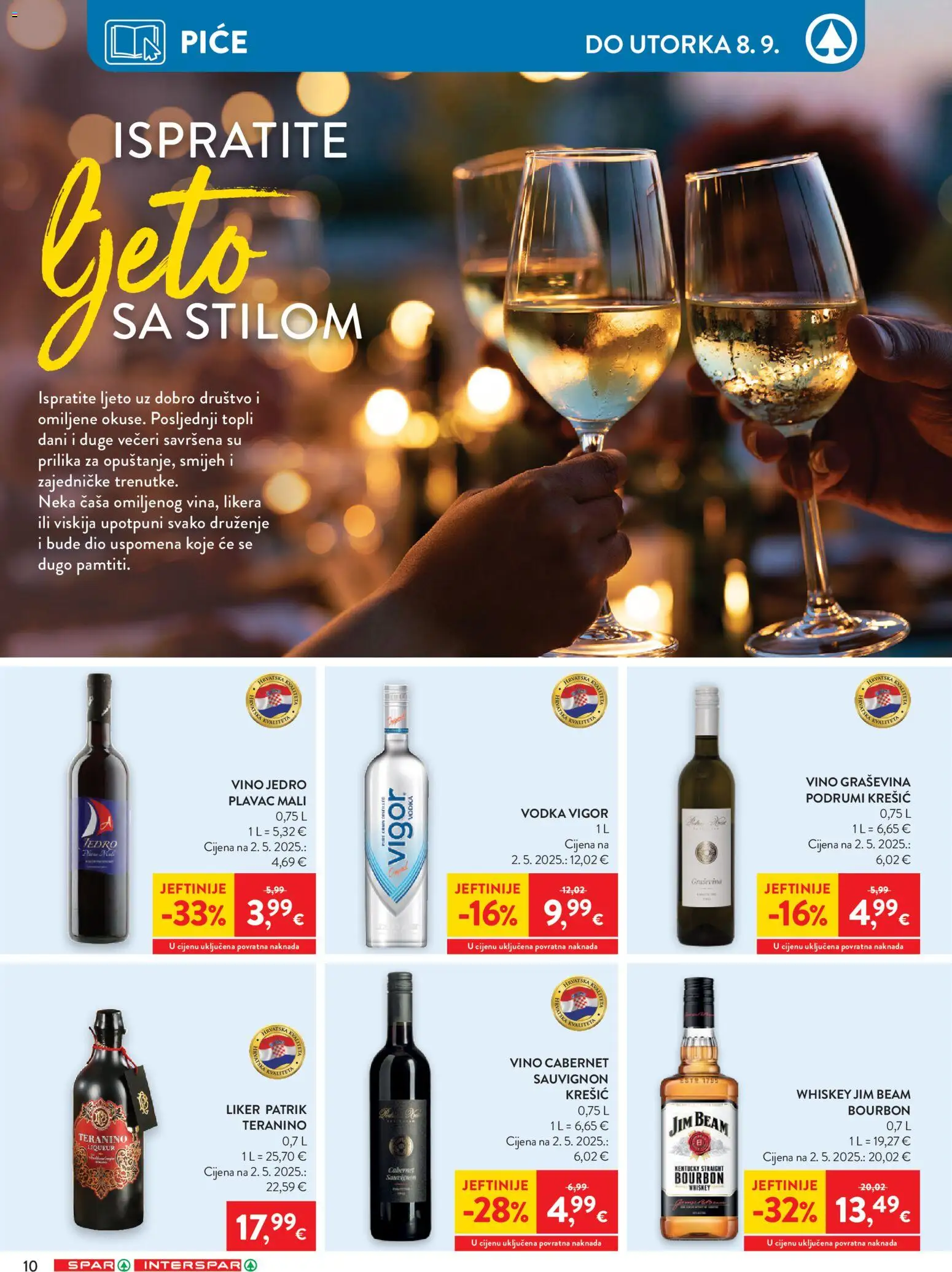 Interspar katalog | vrijedi od 02.09.2026 | Stranica: 20 | Proizvodi: Jim Beam, Vino, Teranino, Vodka