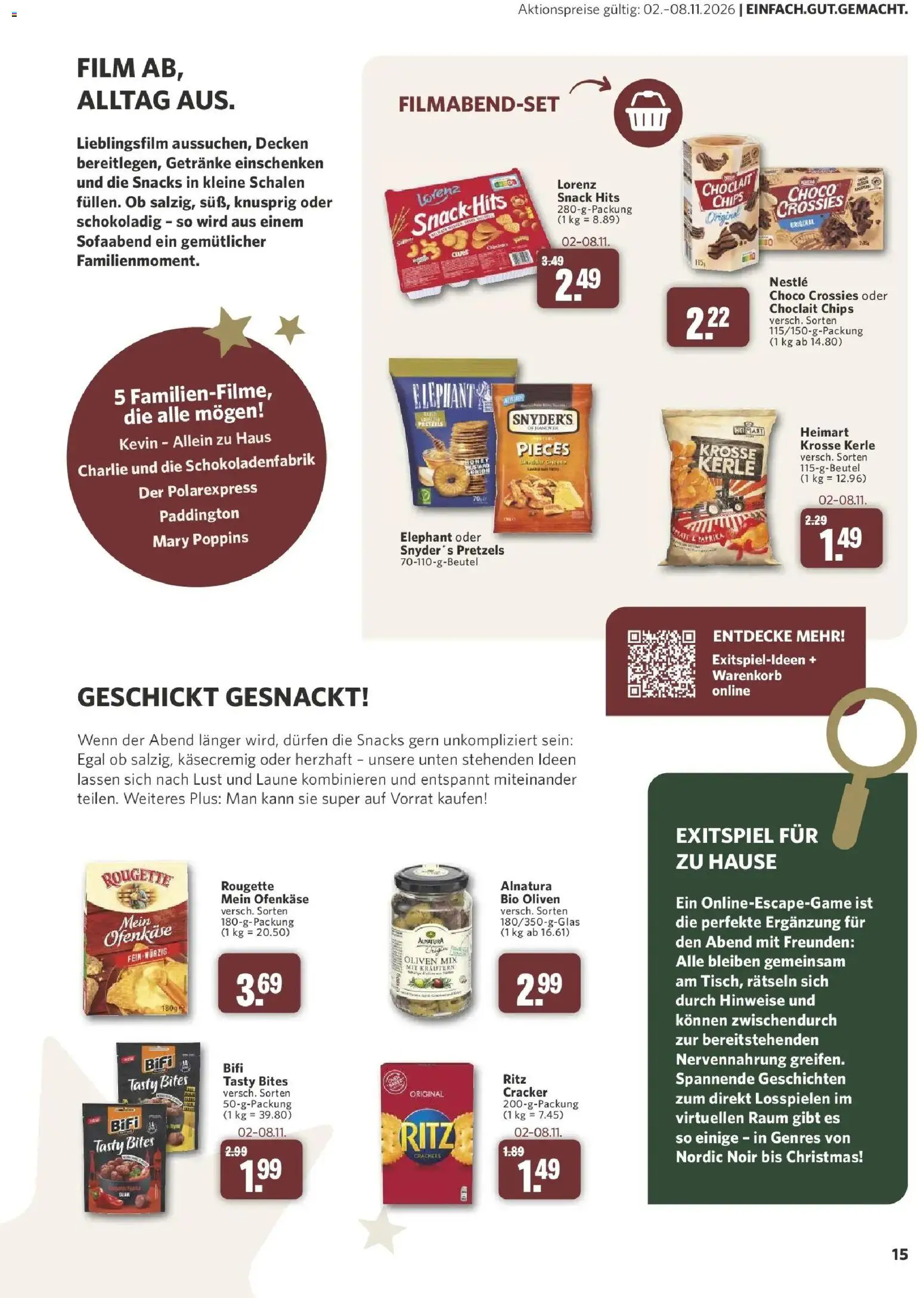 Combi Aktueller Prospekt (ab 26.10.2026) zum Blättern | Seite: 15 | Produkte: Bifi, Chips