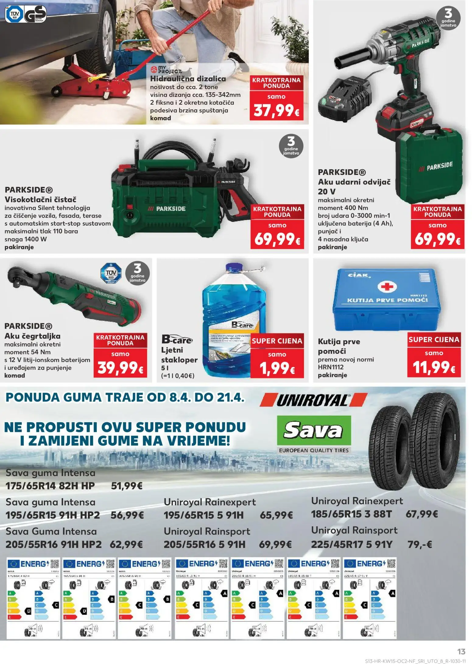 Kaufland katalog | vrijedi od 08.04.2026 | Stranica: 13 | Proizvodi: Kutija, Baterija, Odvijač, Parkside