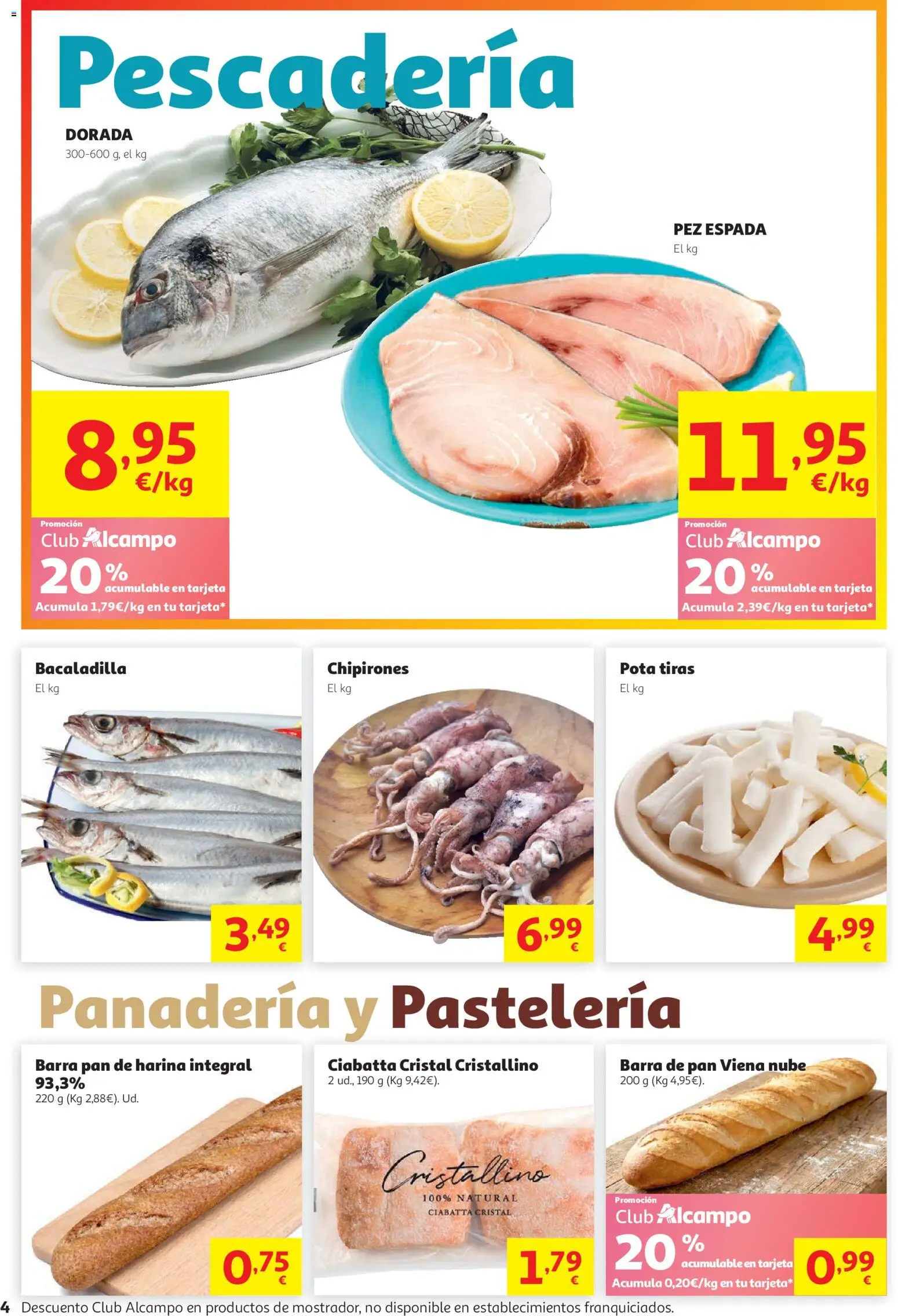 Alcampo Superstore Catalan │ válido desde el 05.05.2026 | Página: 4 | Productos: Μπλοκ, Pan, Panadería