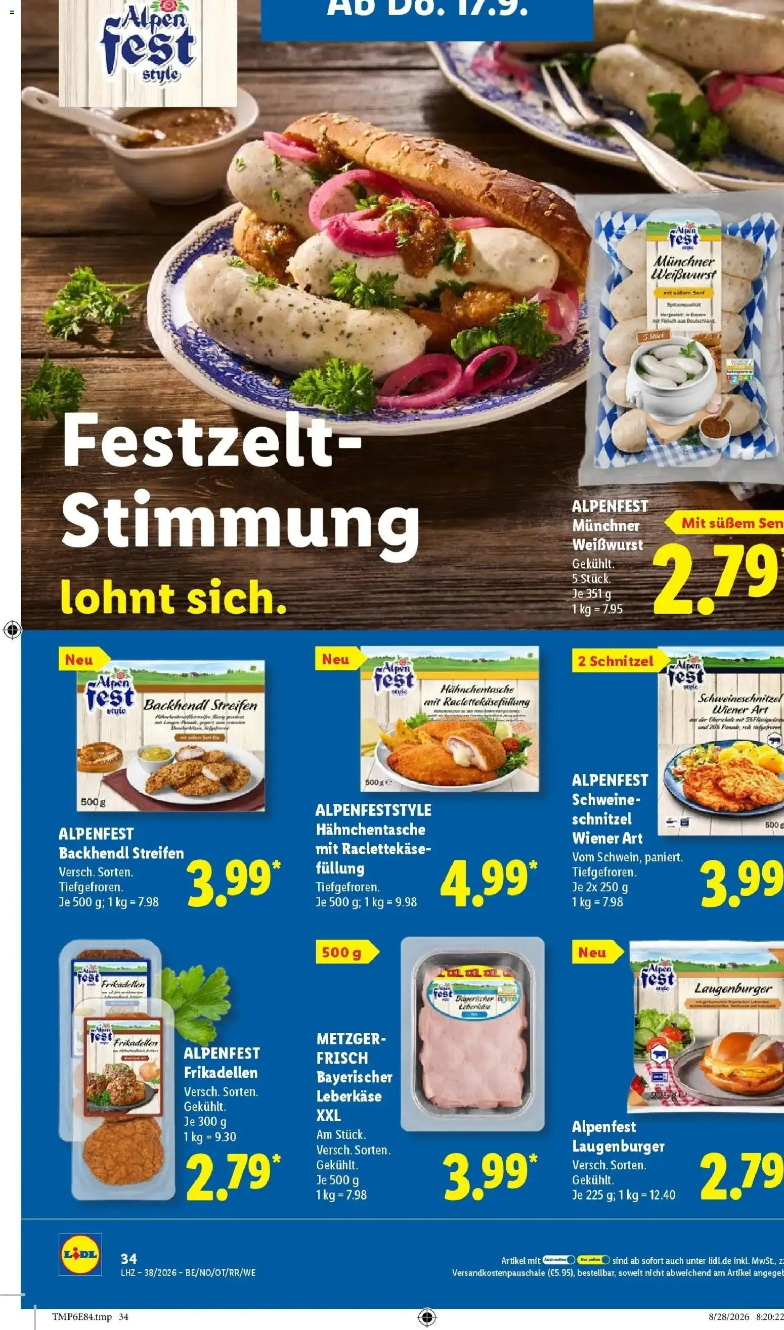 Lidl Prospekt Mahlow (ab 14.09.2026) zum Blättern » Angebote | Seite: 58 | Produkte: Burger, Weißwurst, Schnitzel, Fleisch