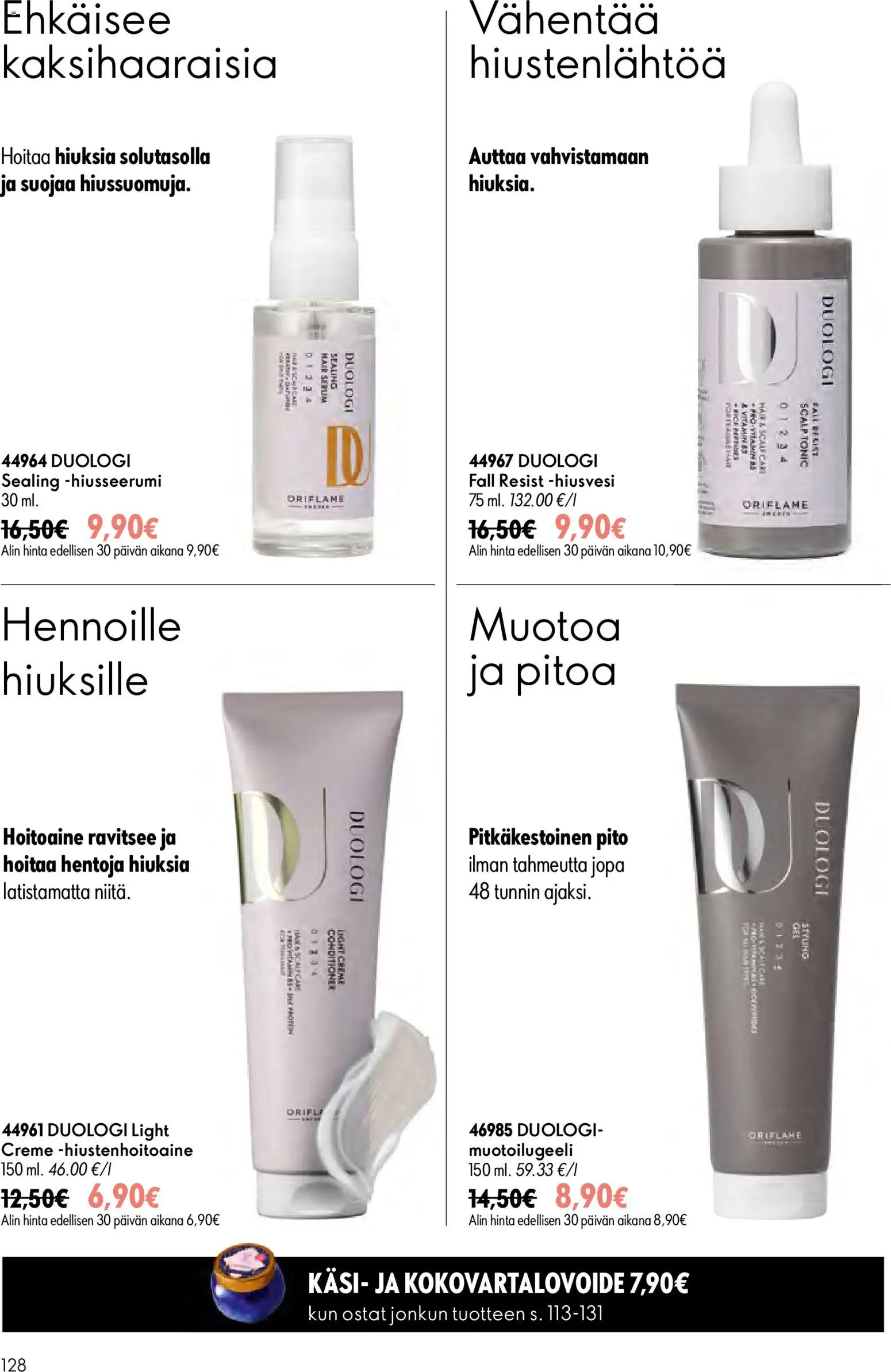Oriflame - Esite 09 – voimassa 24/06/2026 alkaen | Sivu: 128 | Tuotteet: Hoitoaine, Hiustenhoitoaine