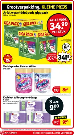 Kruidvat toiletpapier 4-laags, 6 rollen, 6 maxi rollen staan gelijk aan 8 standaard rollen. - Voorbeeld van een folder van Kruidvat, geldig van 19.05.2026 | Pagina: 114