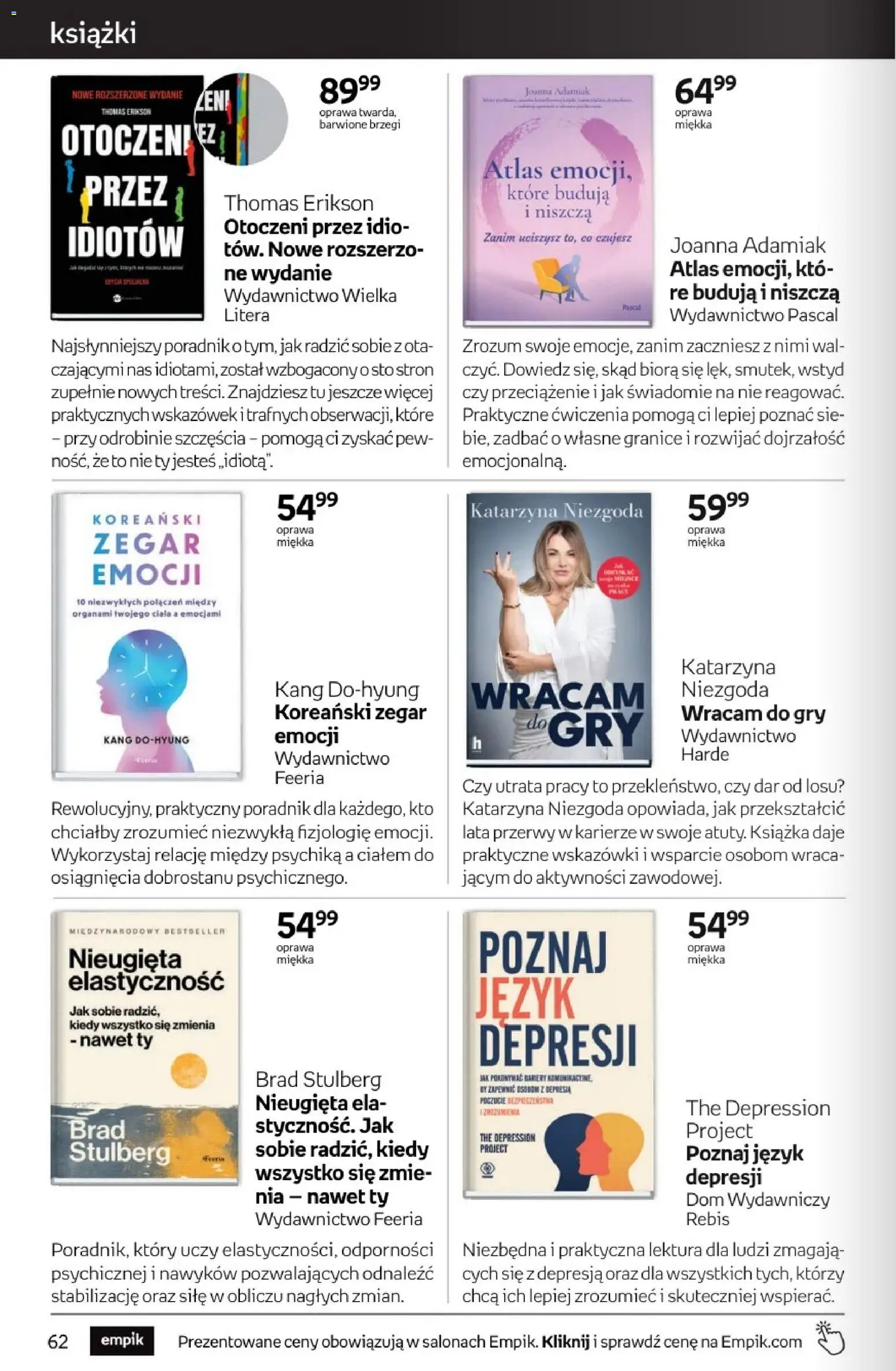 Empik promocje - Tom kultury Książki od 23.09.2026 | Strona: 62 | Produkty: Zegar, Książki, Gry