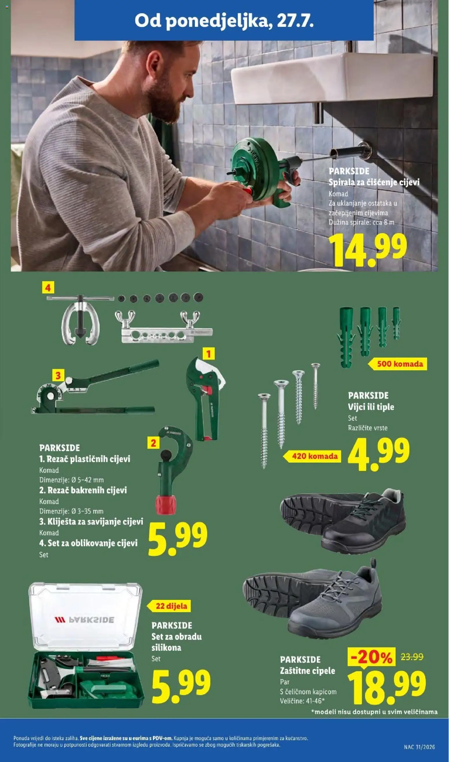 Lidl katalog | vrijedi od 23.07.2026 | Stranica: 39 | Proizvodi: Cijevi, Kliješta, Rezač, Parkside
